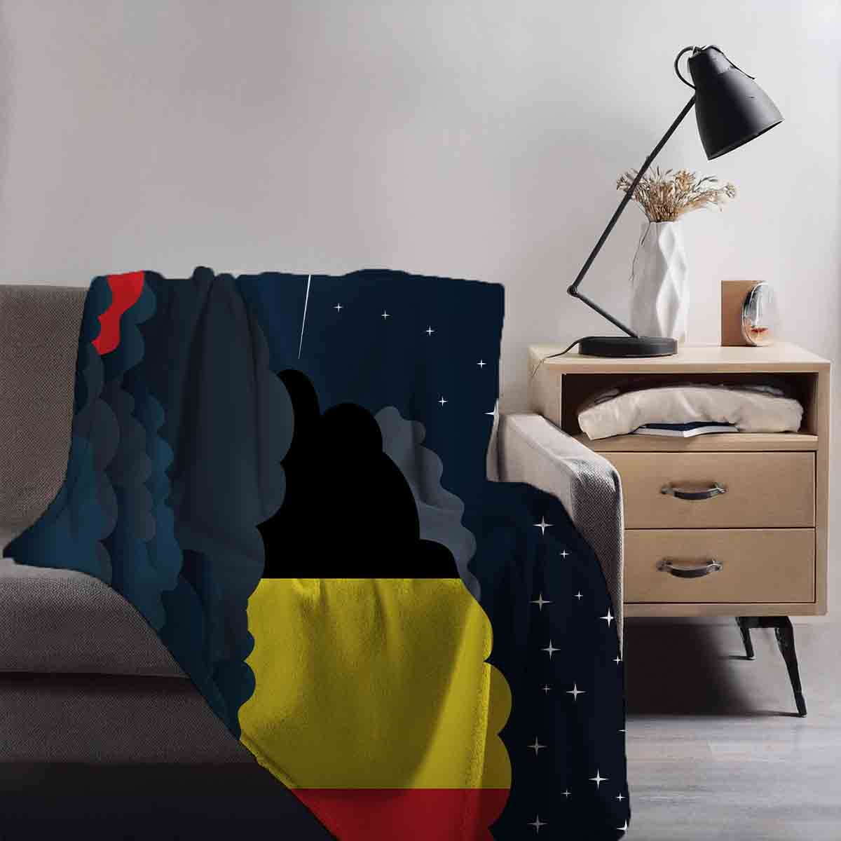 Belgium Night Clouds Blanket Throw