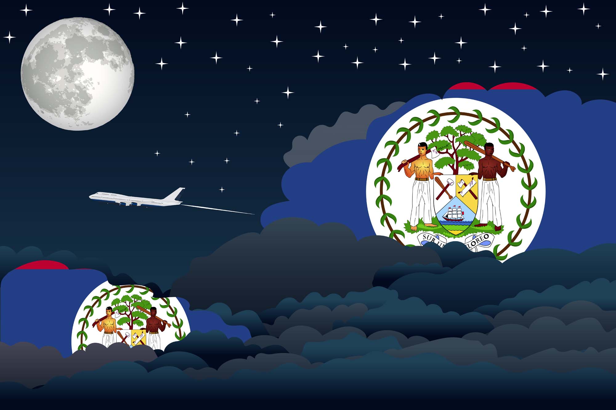 Belize Night Clouds Blanket Throw image 2