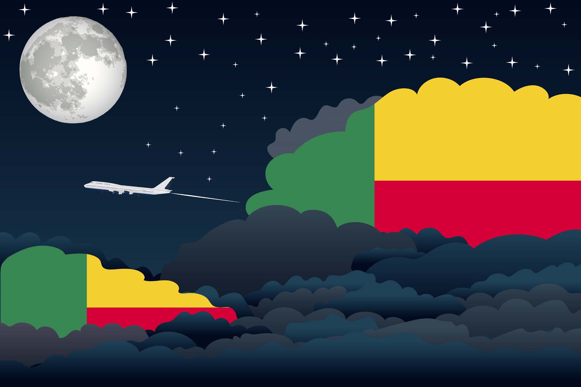Benin Night Clouds Blanket Throw image 2