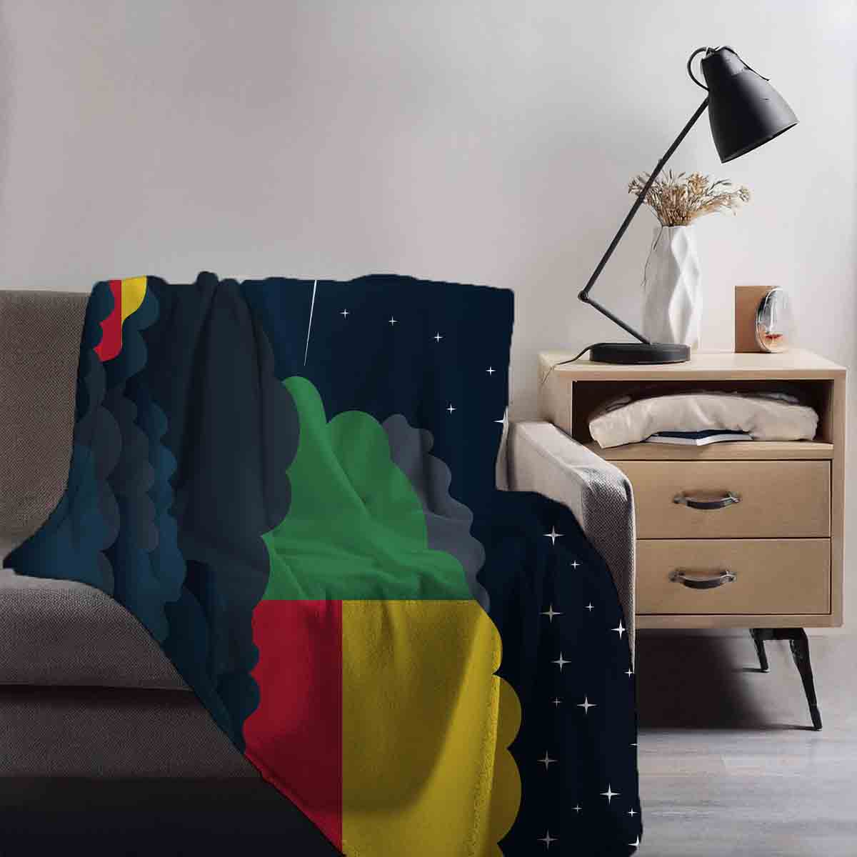 Benin Night Clouds Blanket Throw