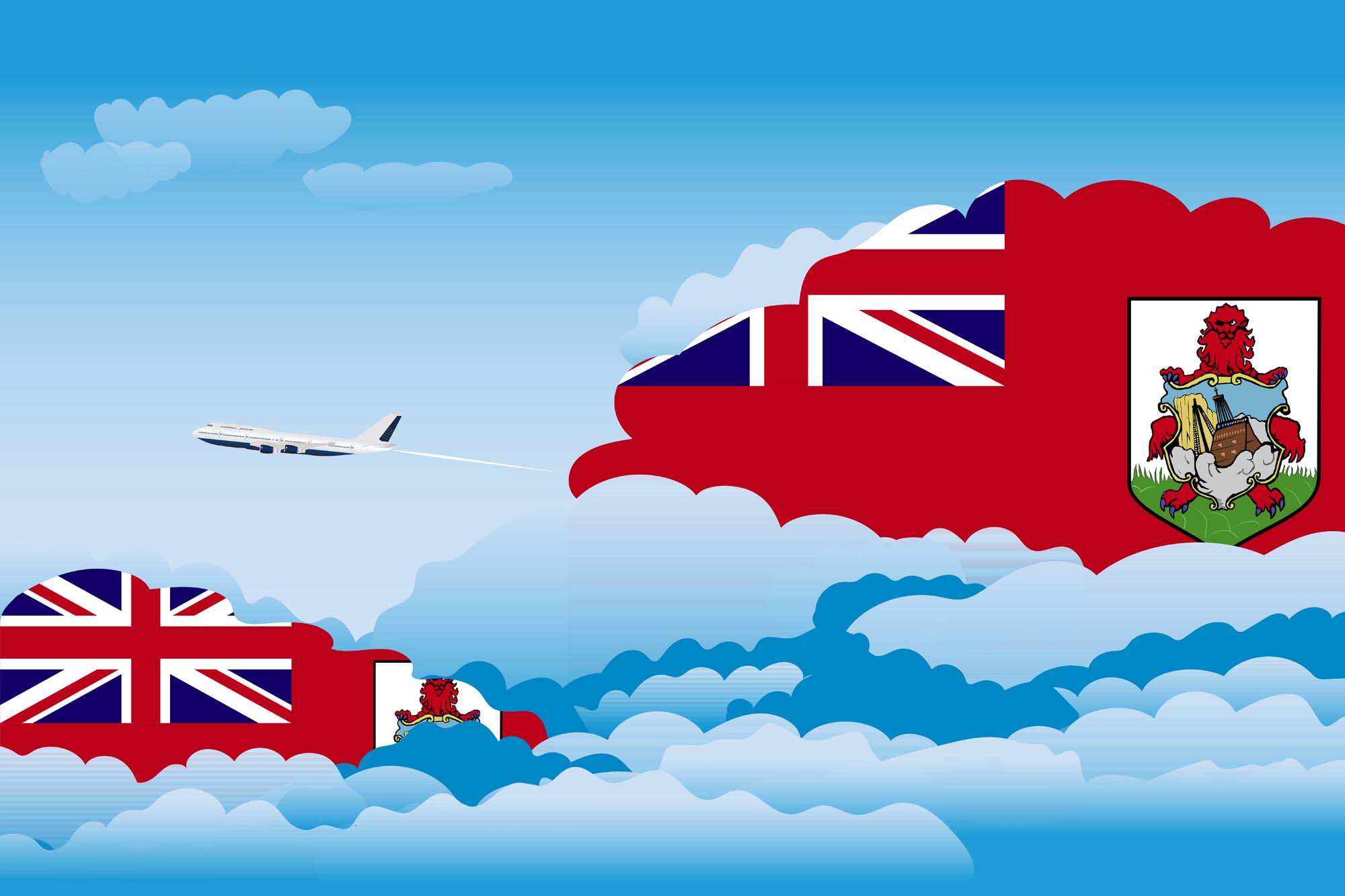 Bermuda Day Clouds Blanket Throw image 2