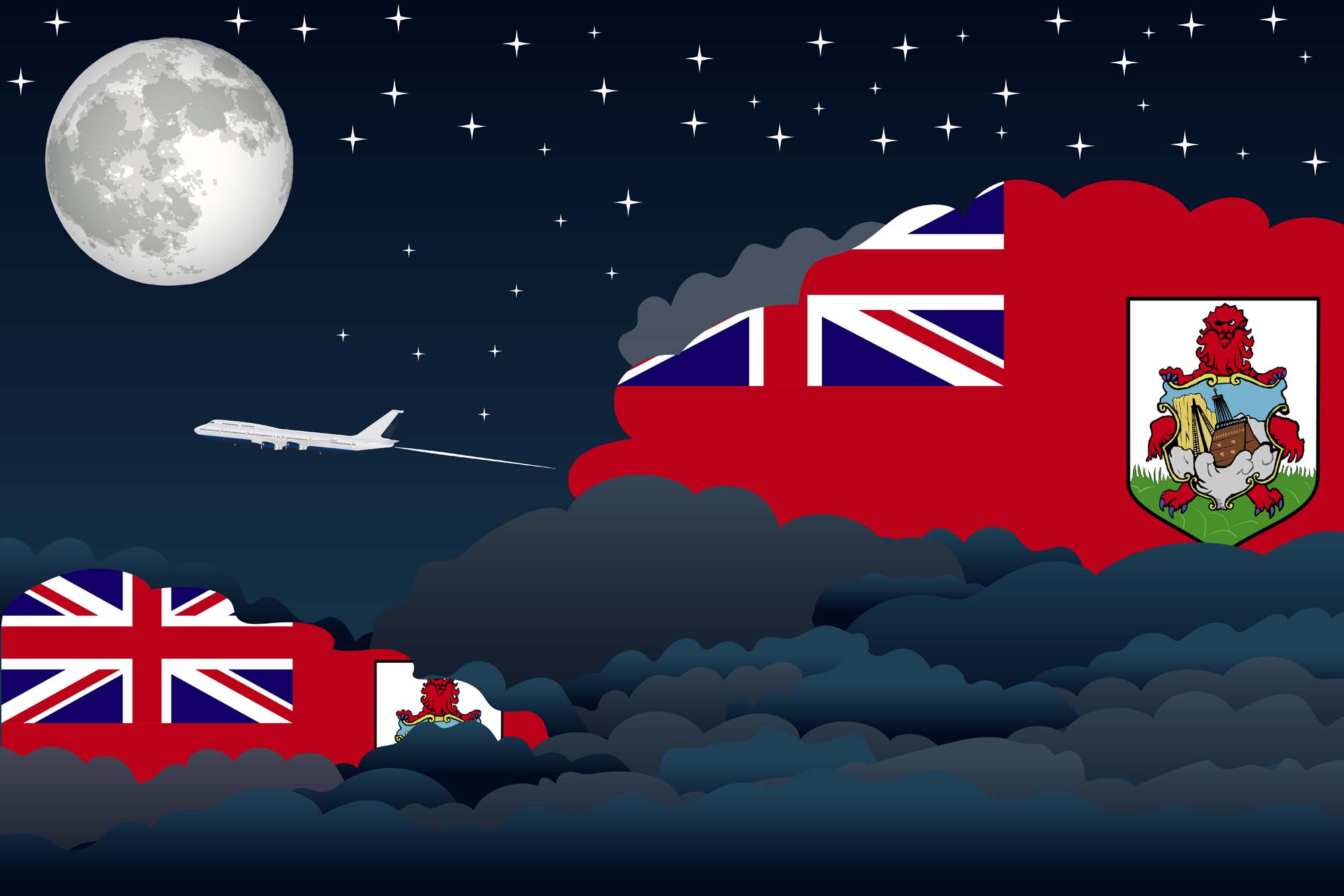Bermuda Night Clouds Blanket Throw image 2