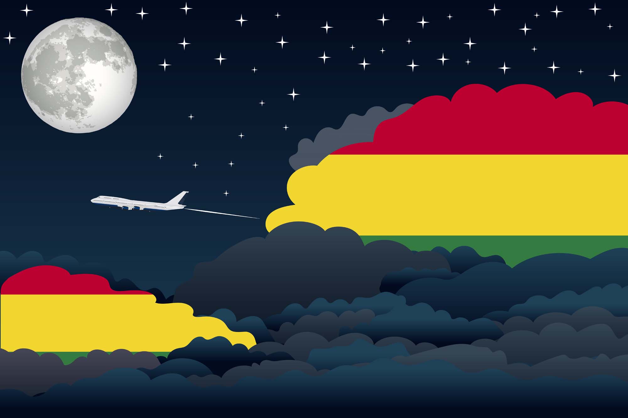 Bolivia Night Clouds Blanket Throw image 2