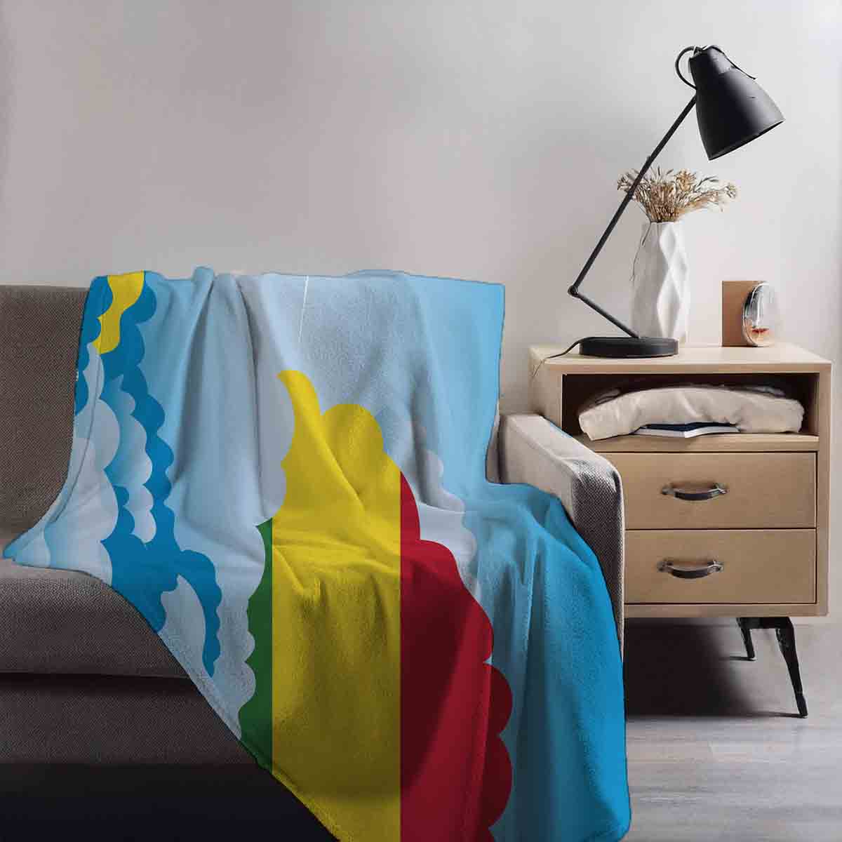Bolivia Day Clouds Blanket Throw