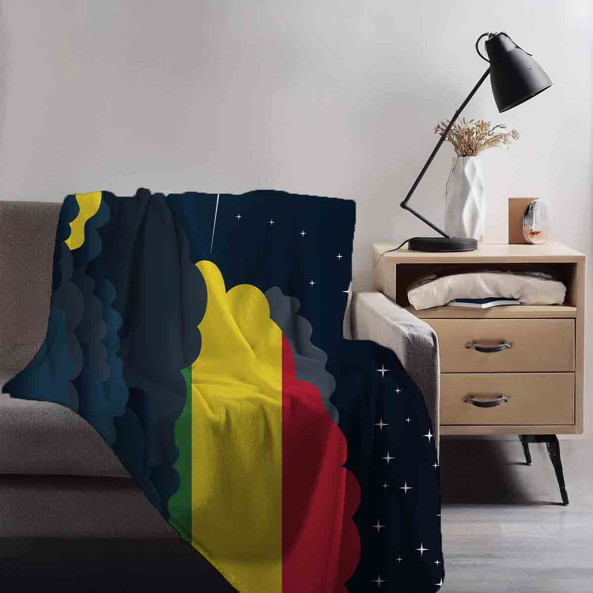 Bolivia Night Clouds Blanket Throw