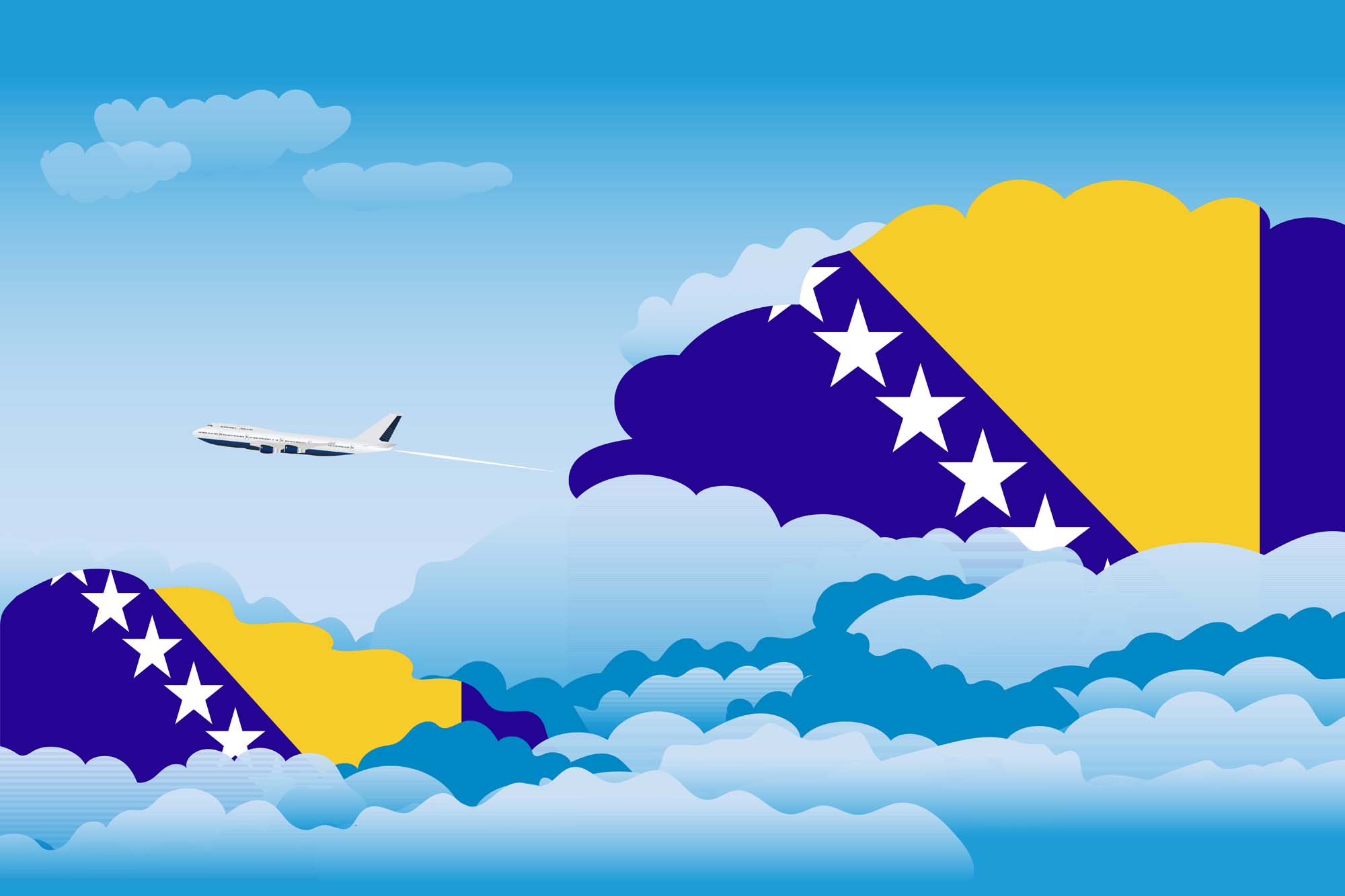 Bosnia Case and Herzegovina Day Clouds Blanket Throw image 2
