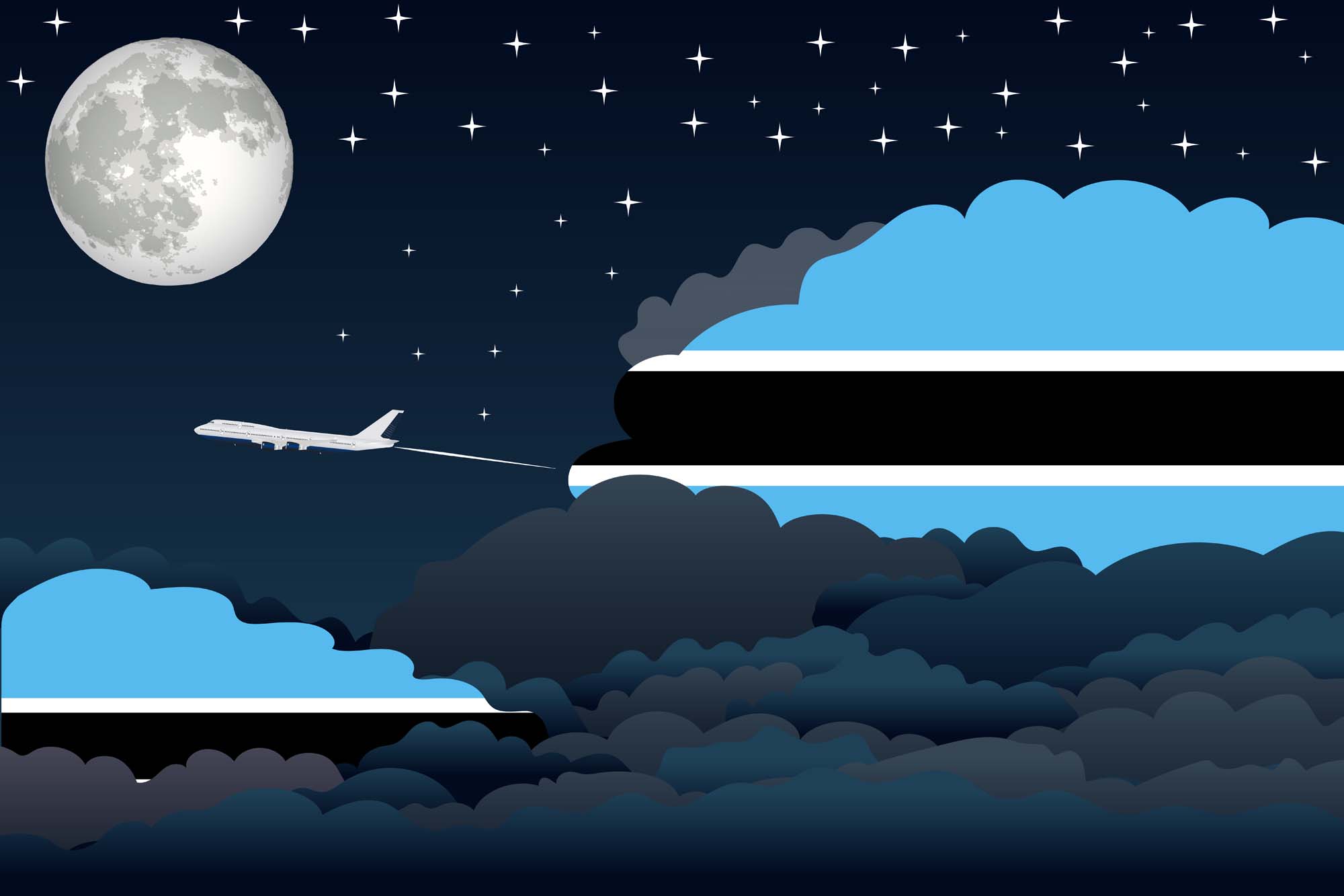 Botswana Night Clouds Blanket Throw image 2