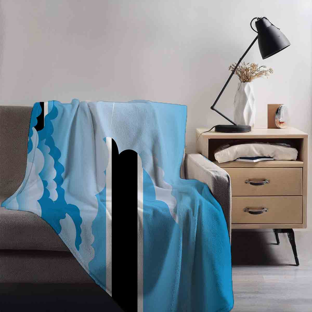 Botswana Day Clouds Blanket Throw