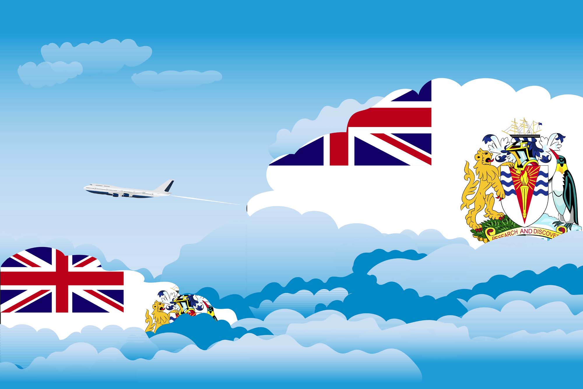 British Antarctic Territory Day Clouds Blanket Throw image 2