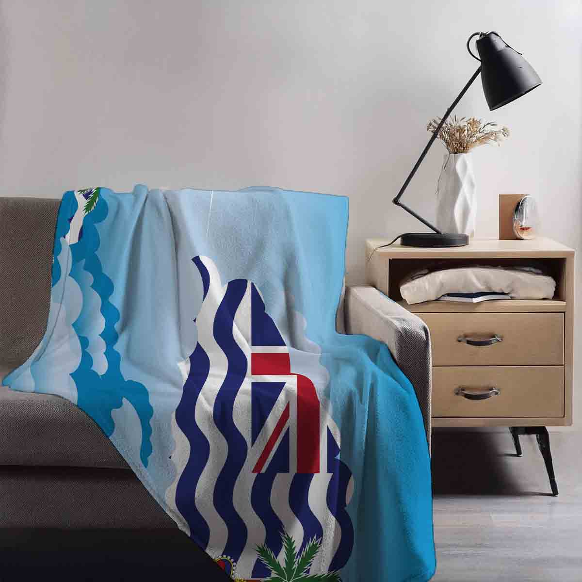British Indian Ocean Territory Day Clouds Blanket Throw