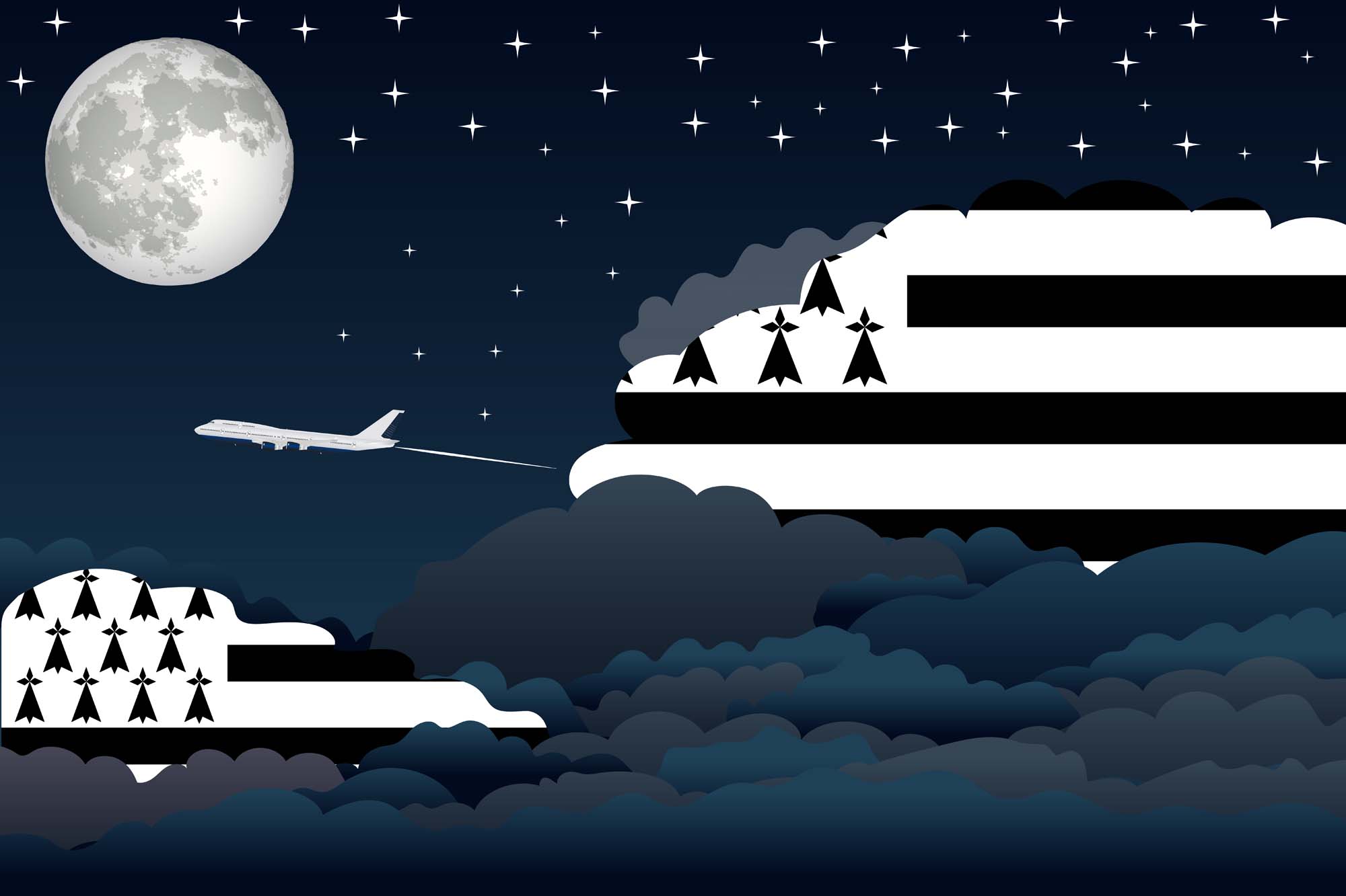 Brittany Night Clouds Blanket Throw image 2