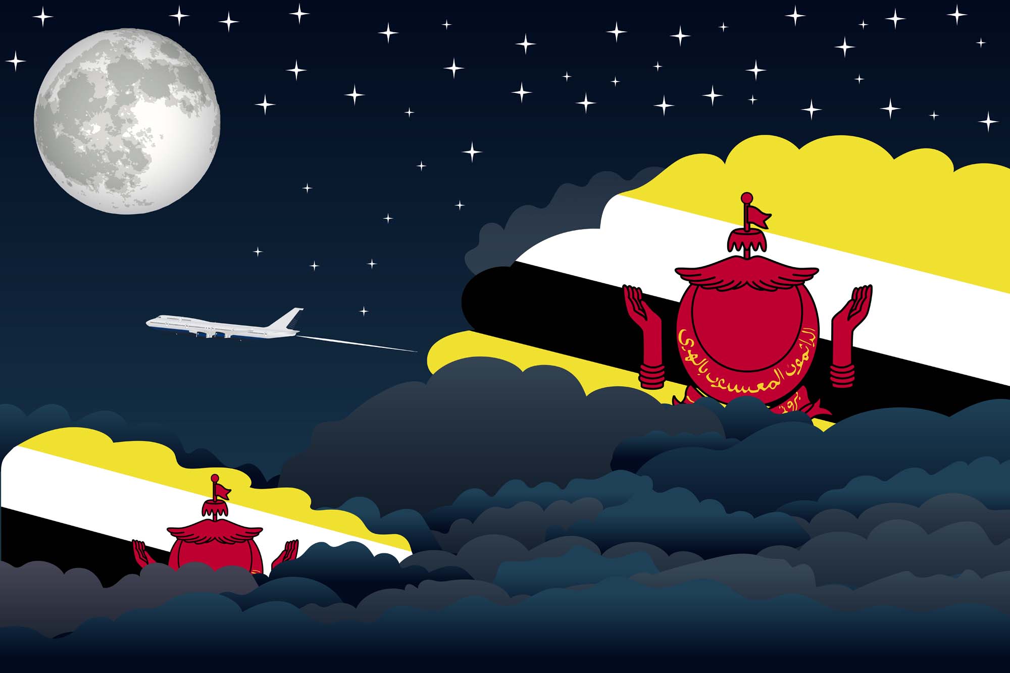 Brunei Night Clouds Blanket Throw image 2