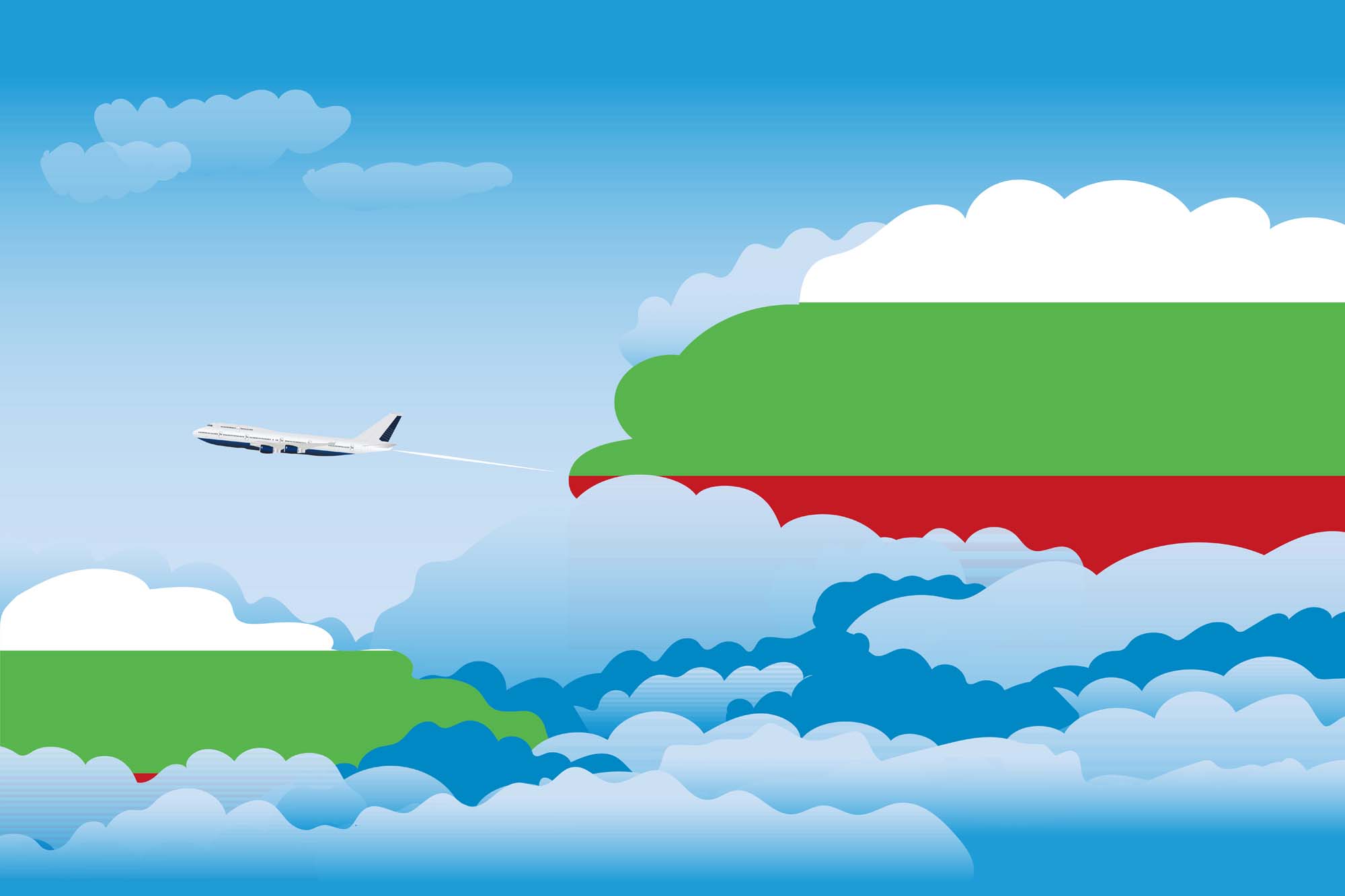Bulgaria Day Clouds Blanket Throw image 2