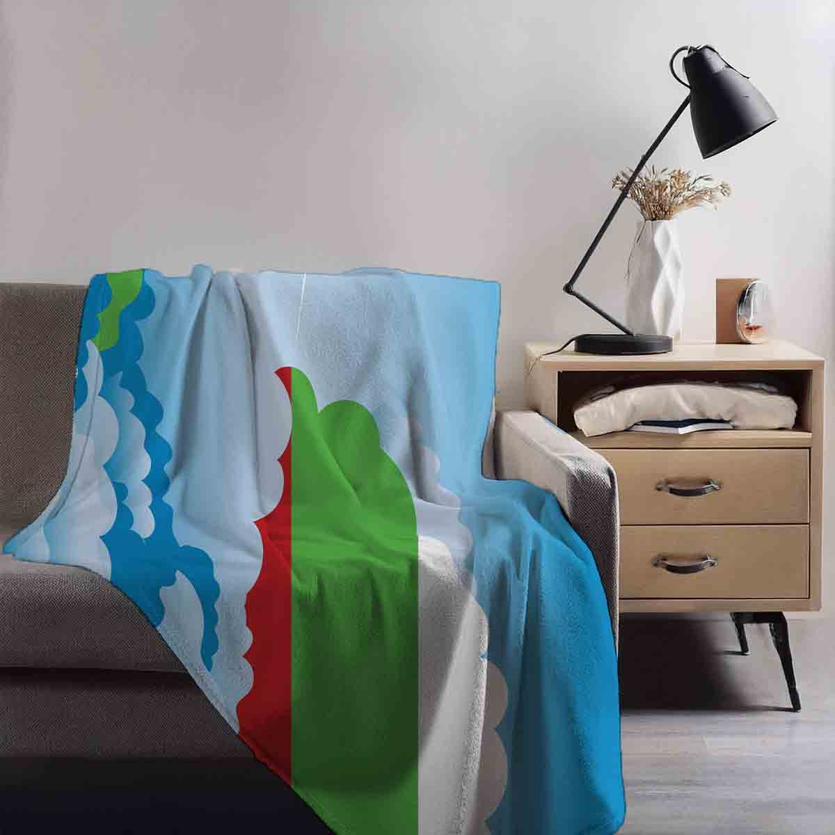 Bulgaria Day Clouds Blanket Throw