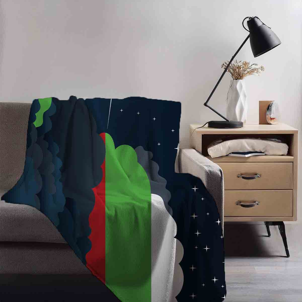 Bulgaria Night Clouds Blanket Throw