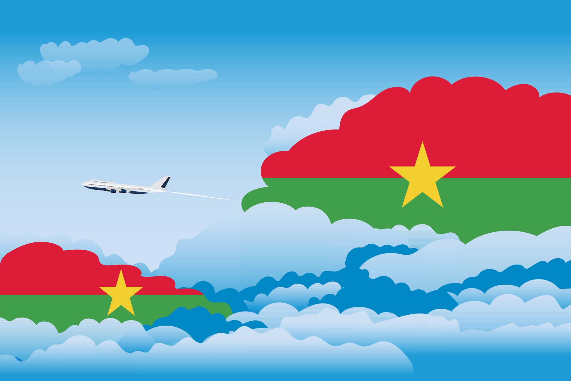 Burkina Faso Day Clouds Blanket Throw image 2
