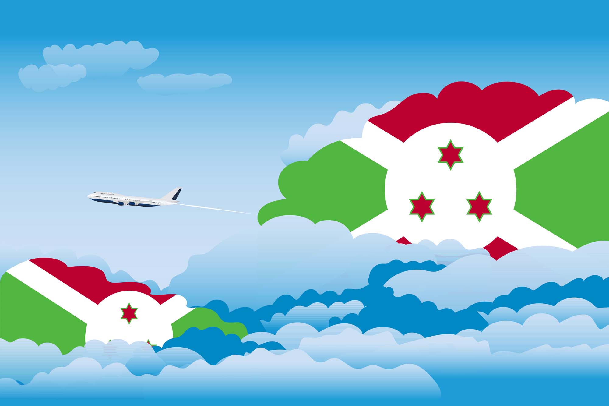 Burundi Day Clouds Blanket Throw image 2