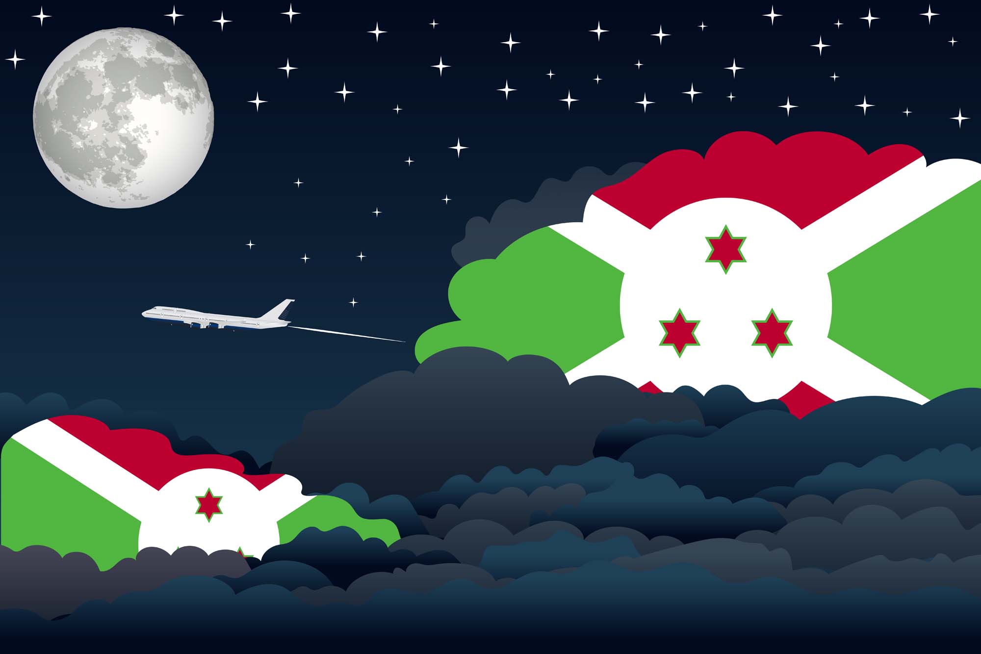 Burundi Night Clouds Blanket Throw image 2