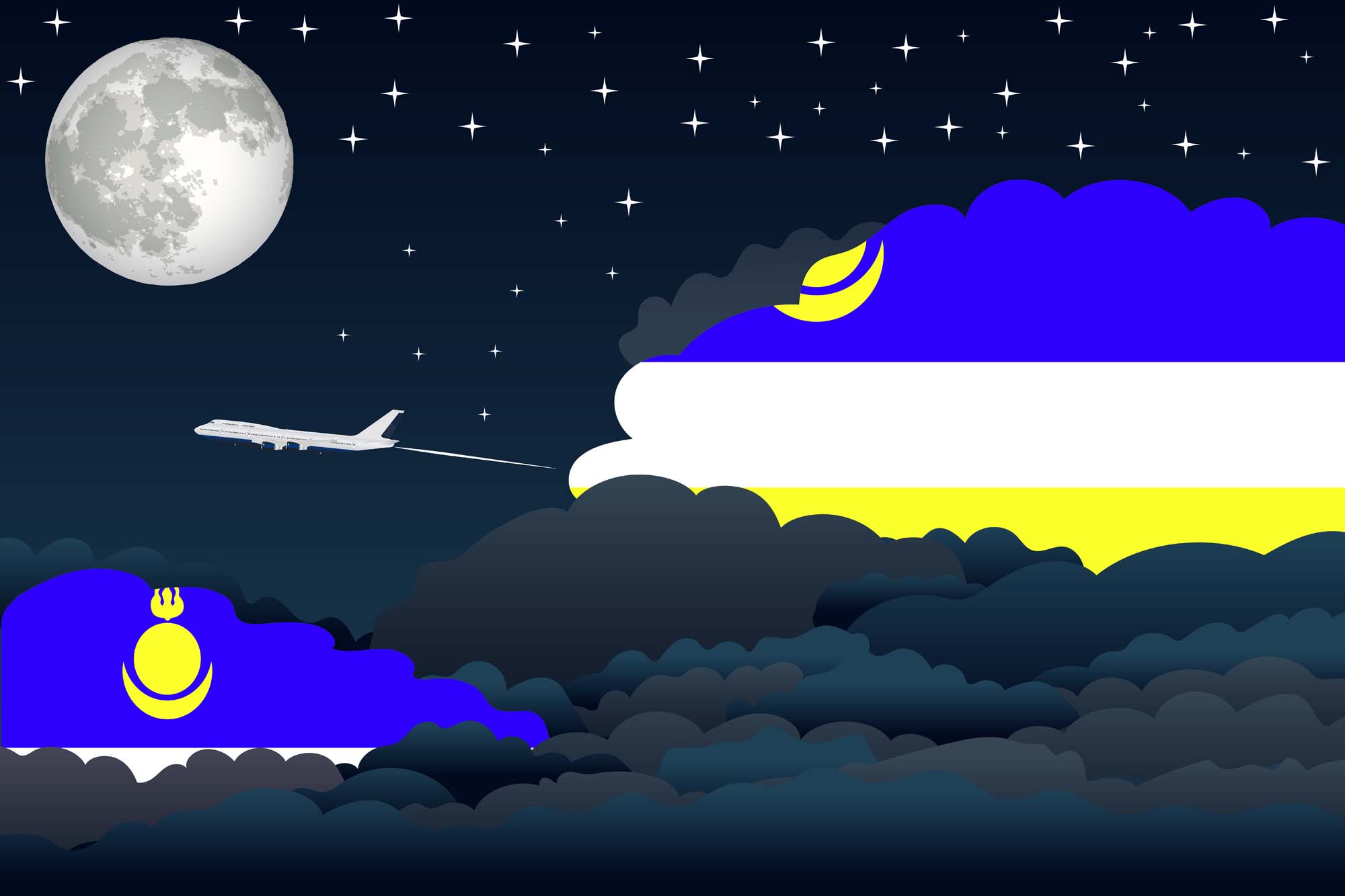 Buryatia Night Clouds Blanket Throw image 2
