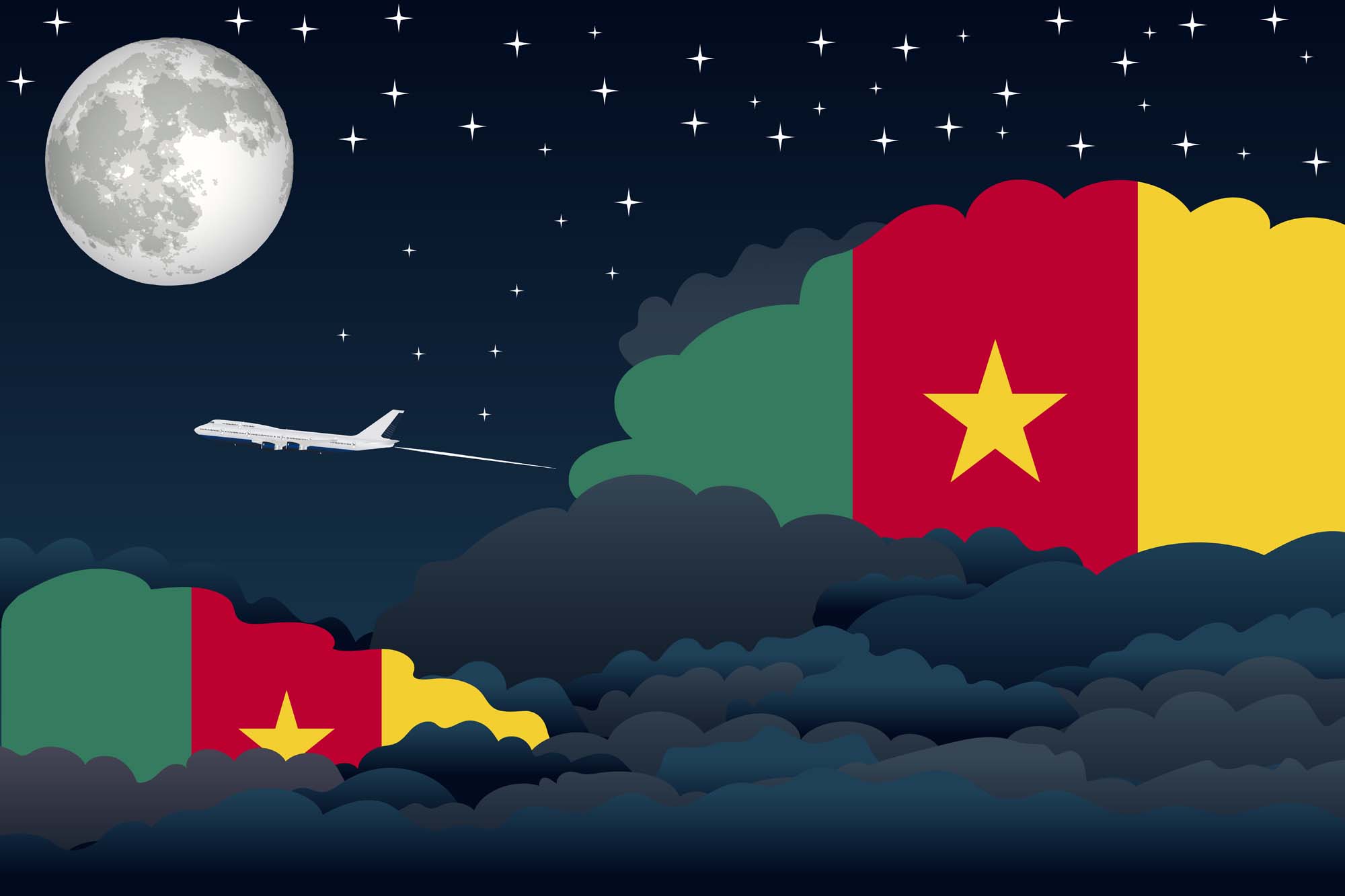Cameroon Night Clouds Blanket Throw image 2