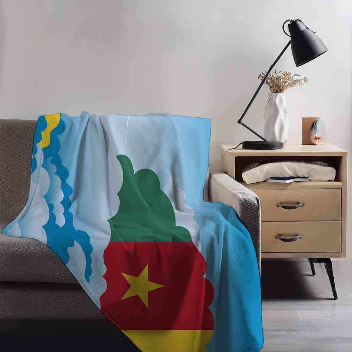 Cameroon Day Clouds Blanket Throw