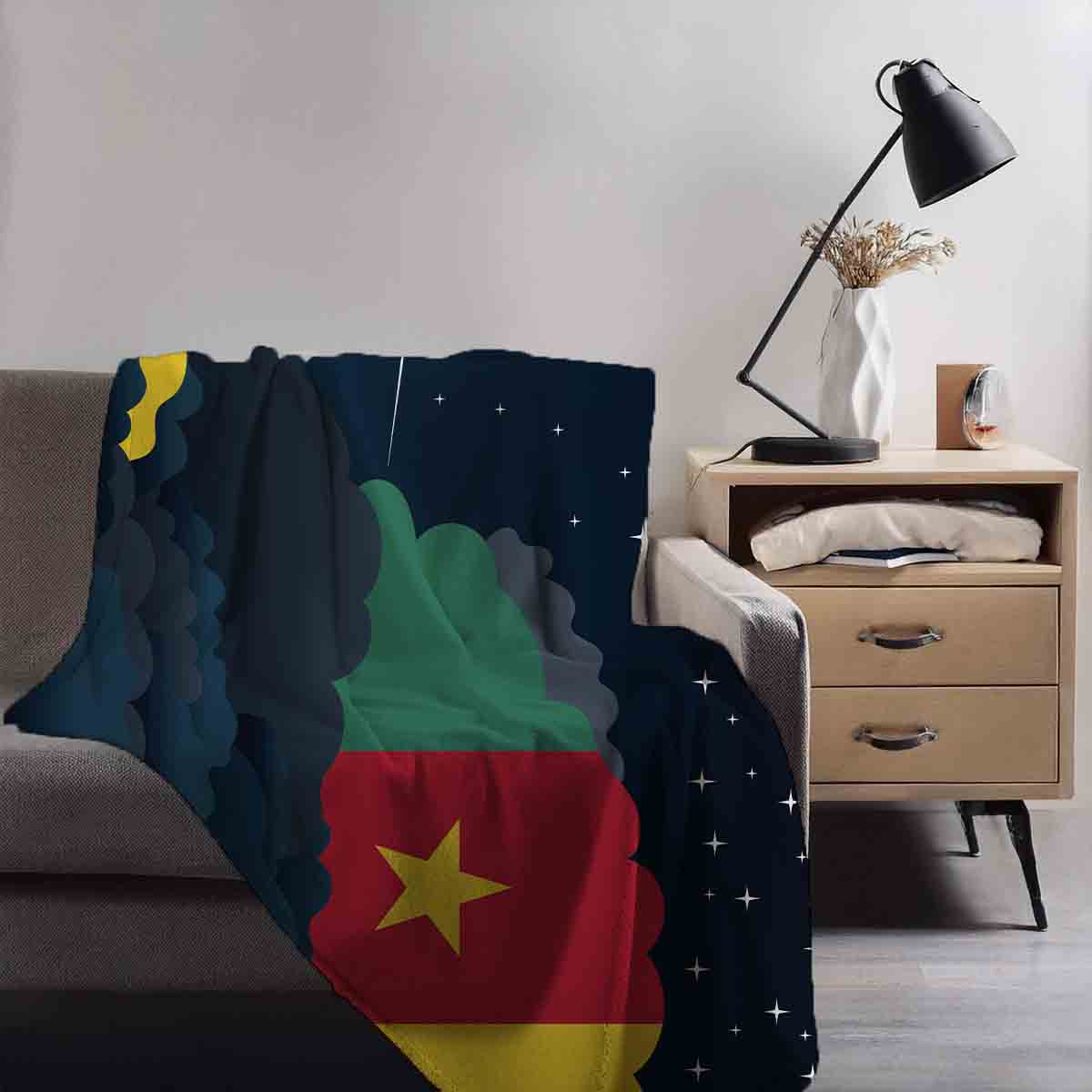 Cameroon Night Clouds Blanket Throw