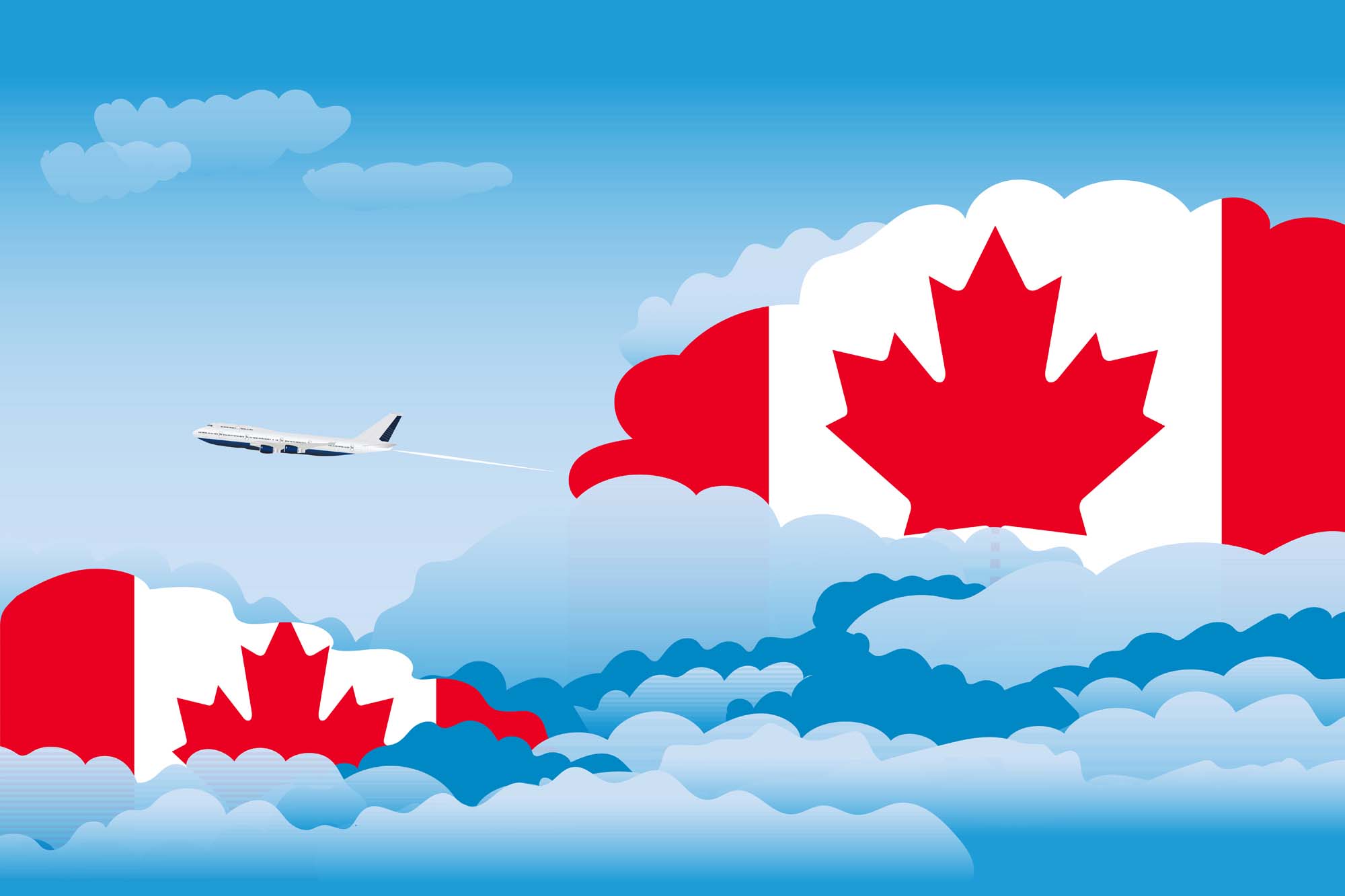 Canada Day Clouds Blanket Throw image 2