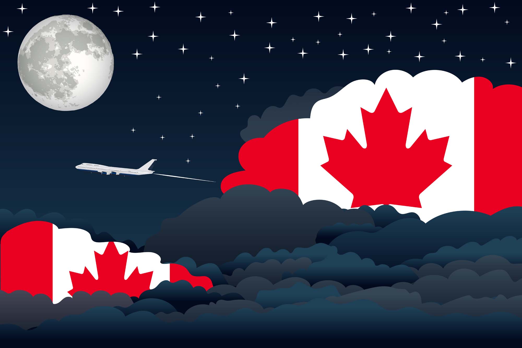 Canada Night Clouds Blanket Throw image 2