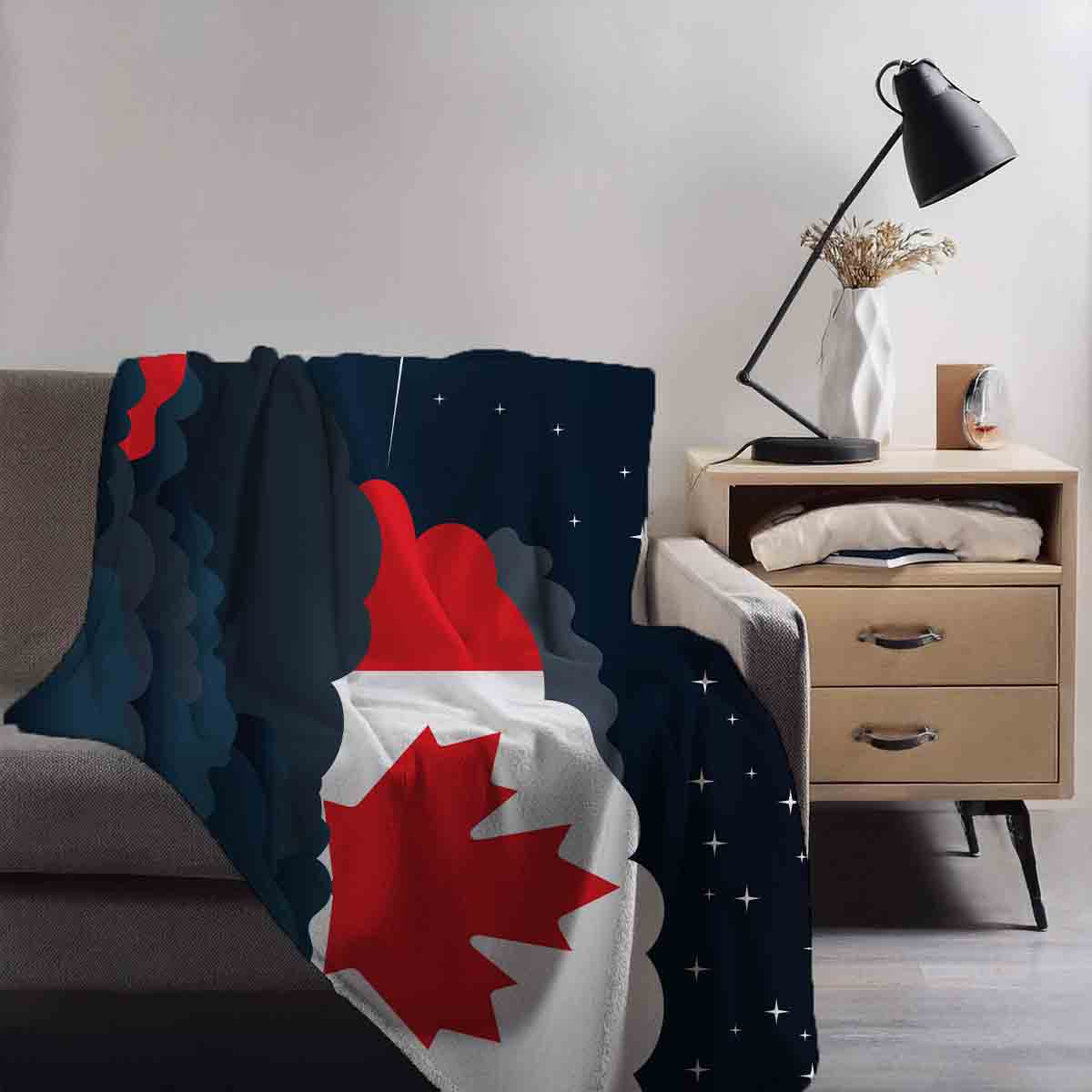 Canada Night Clouds Blanket Throw