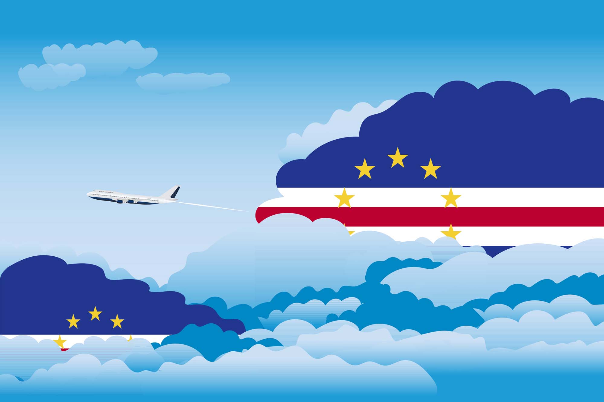 Cape Verde Day Clouds Blanket Throw image 2