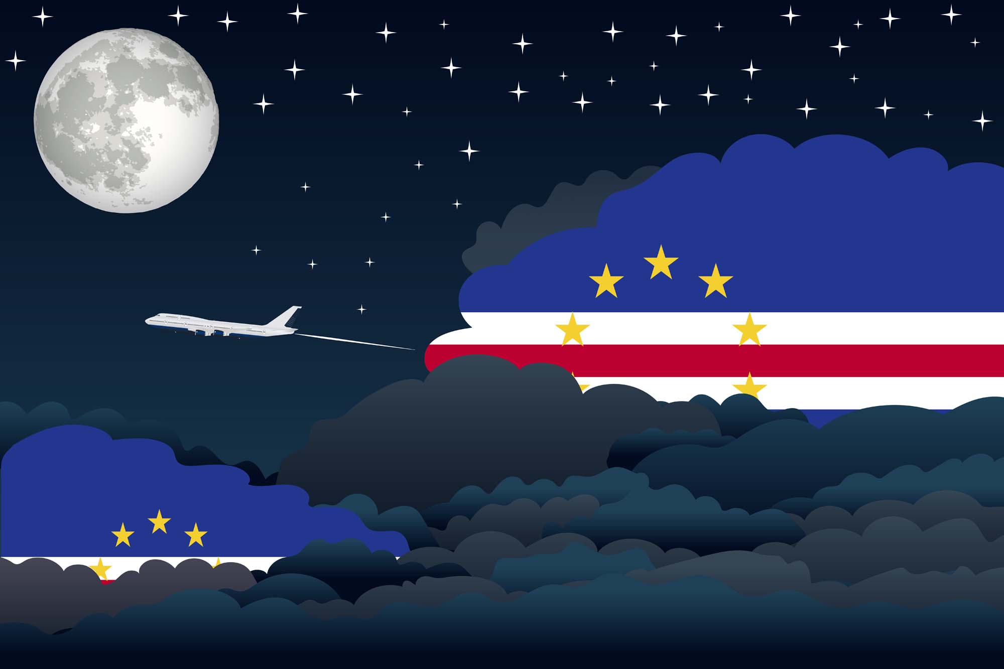 Cape Verde Night Clouds Blanket Throw image 2