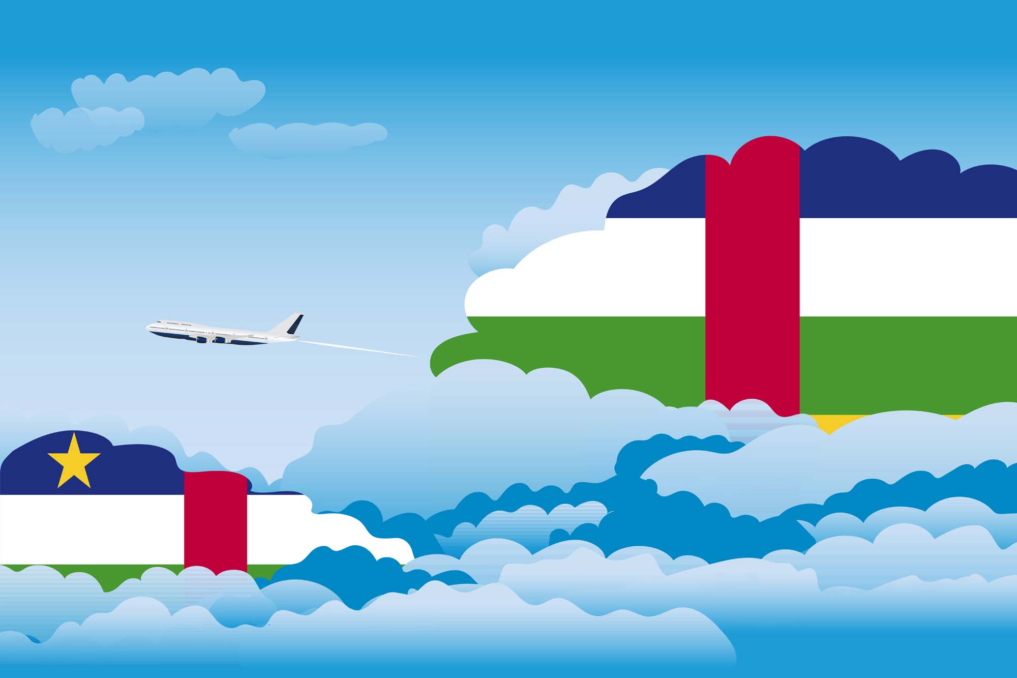 Central African Republic Day Clouds Blanket Throw image 2