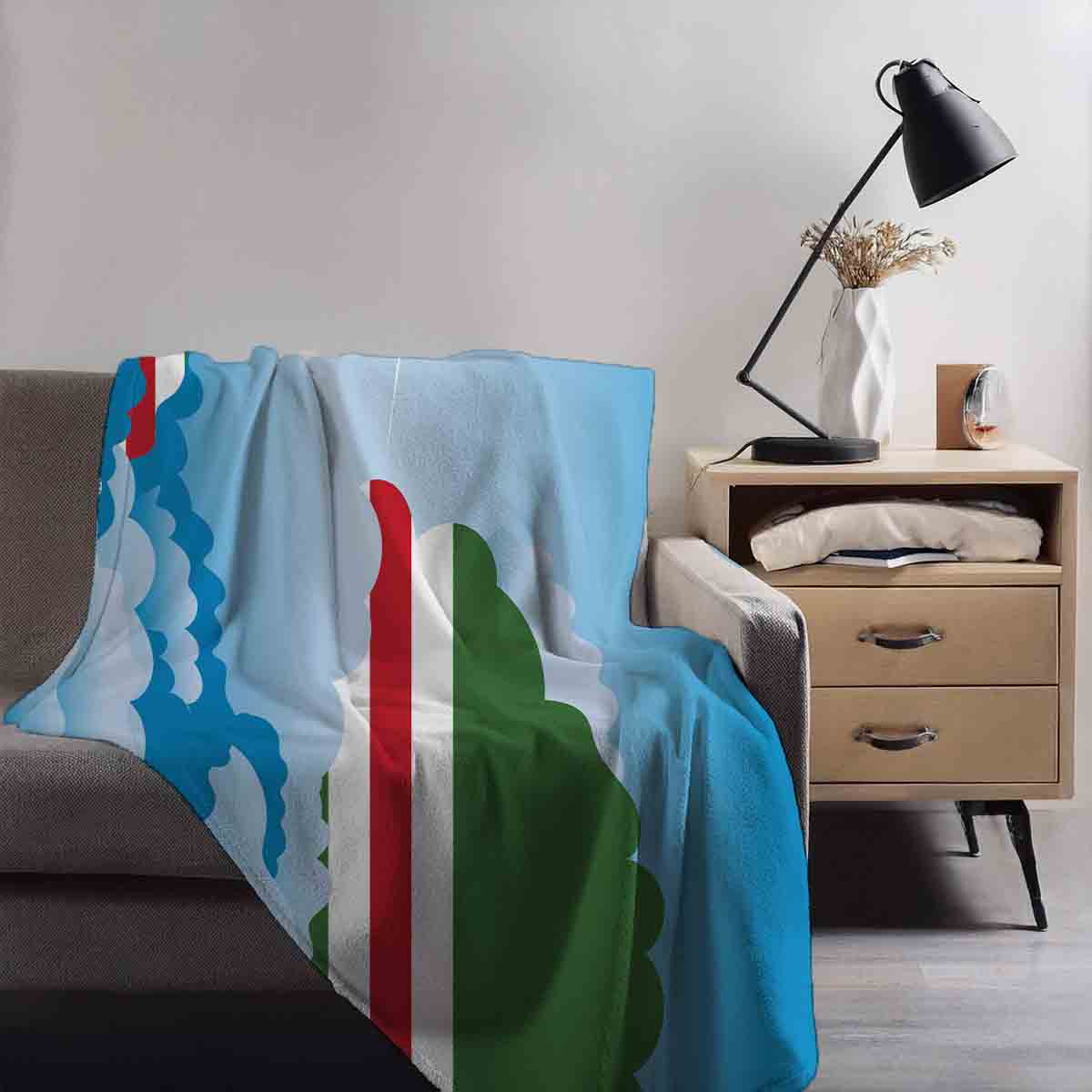 Chechen Republic of Ichkeria Day Clouds Blanket Throw
