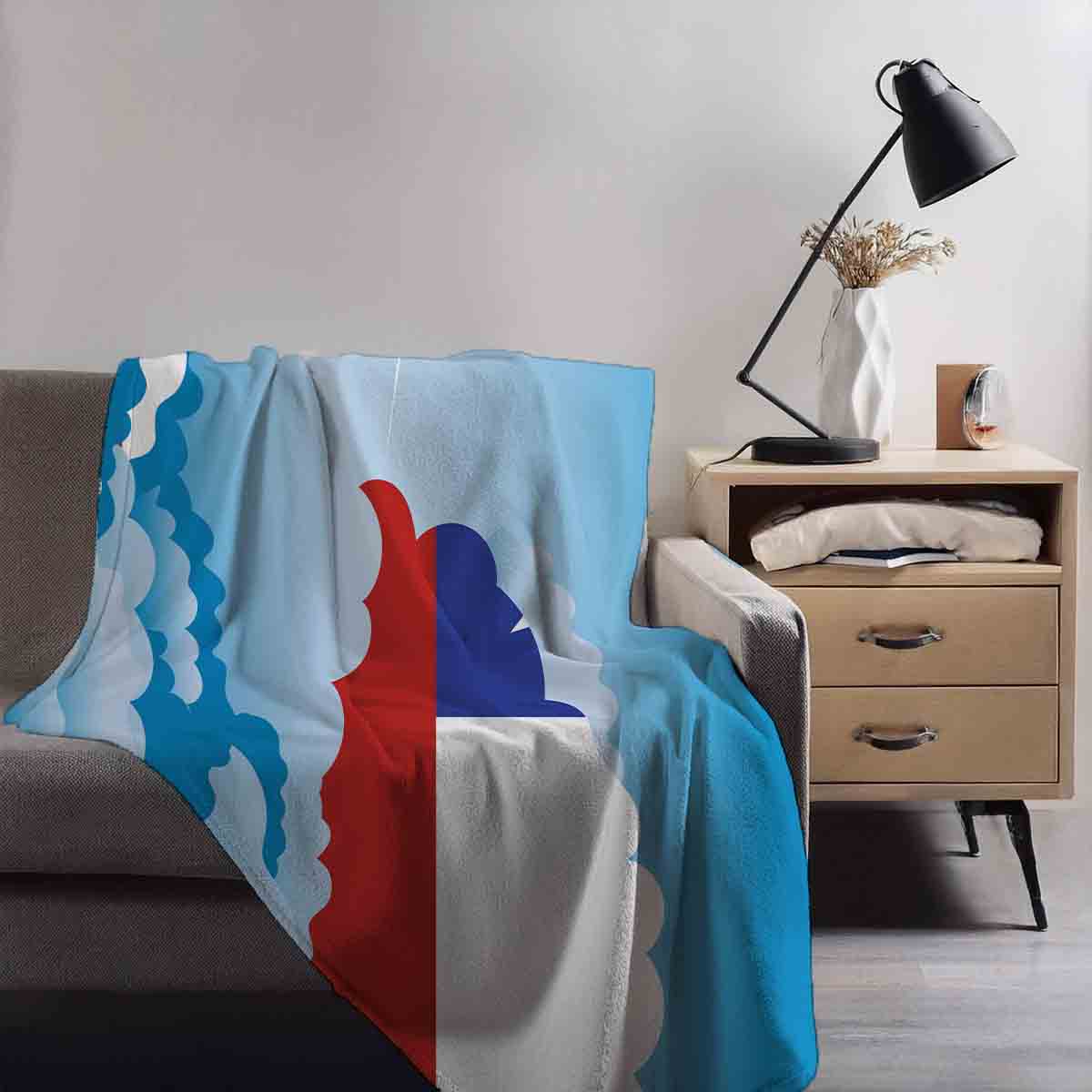 Chile Day Clouds Blanket Throw