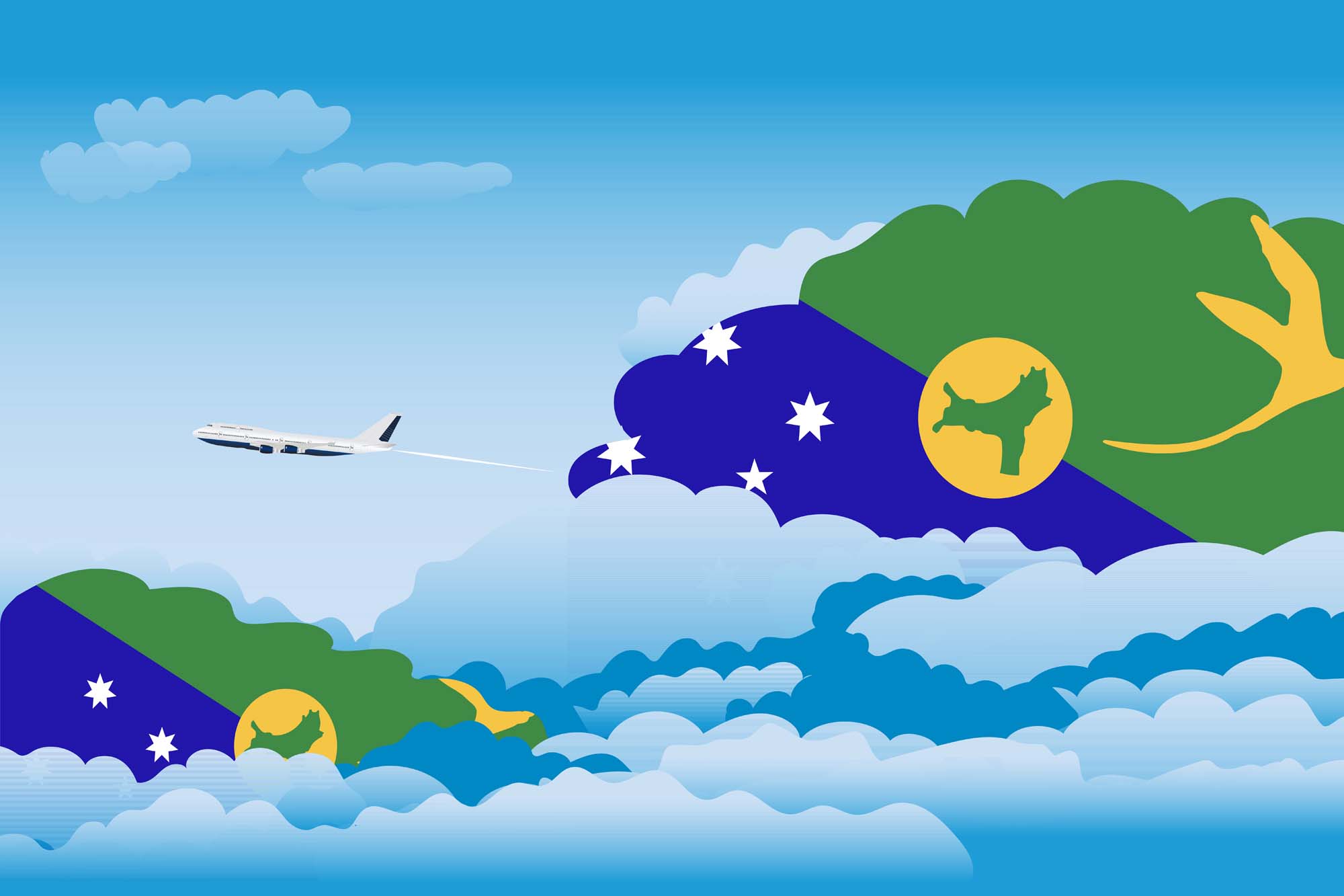 Christmas Island Day Clouds Blanket Throw image 2