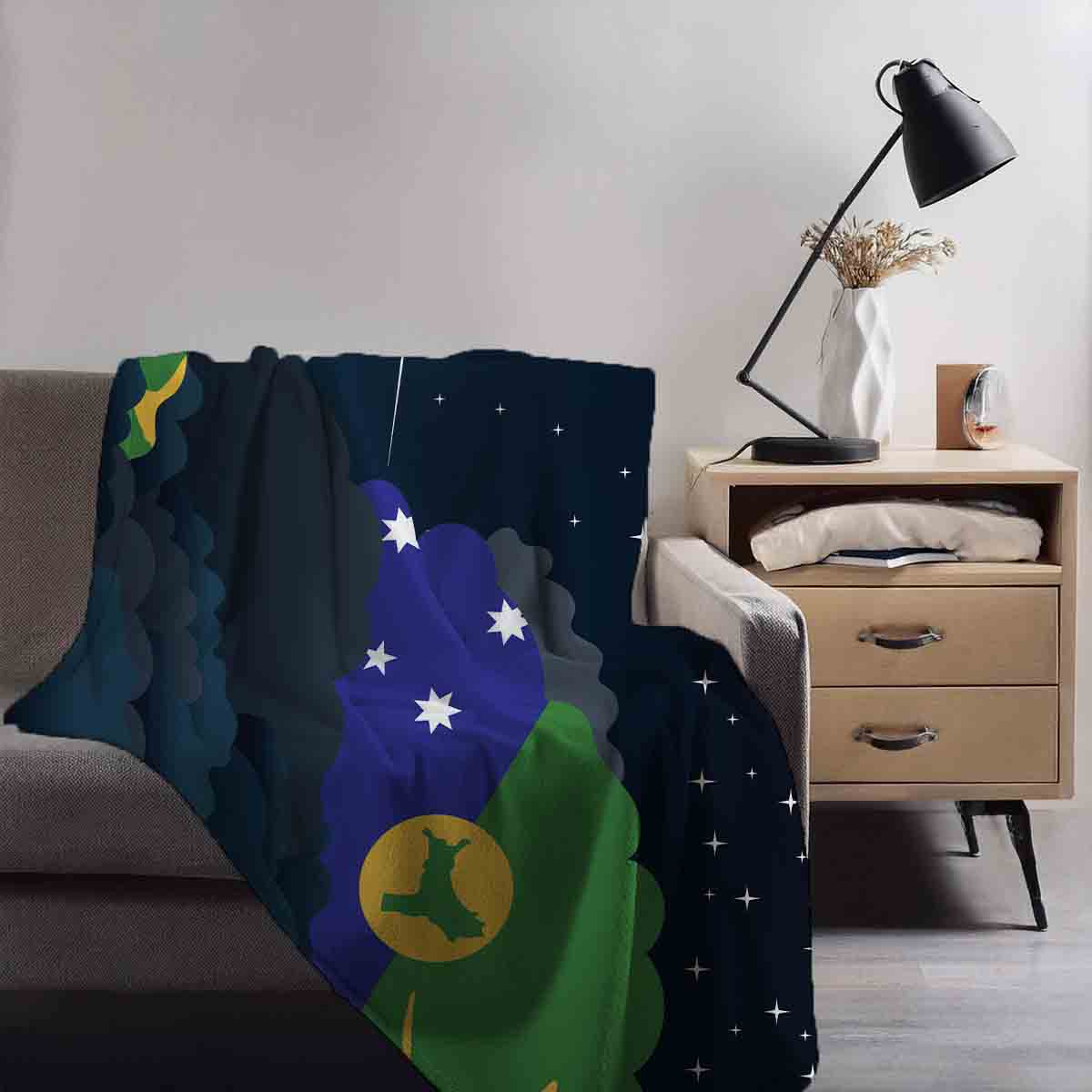 Christmas Island Night Clouds Blanket Throw