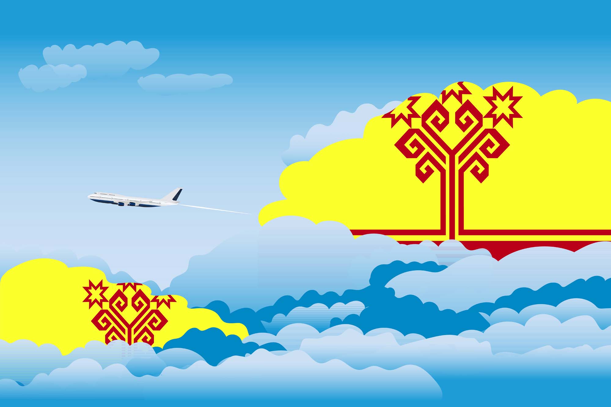 Chuvashia Day Clouds Blanket Throw image 2