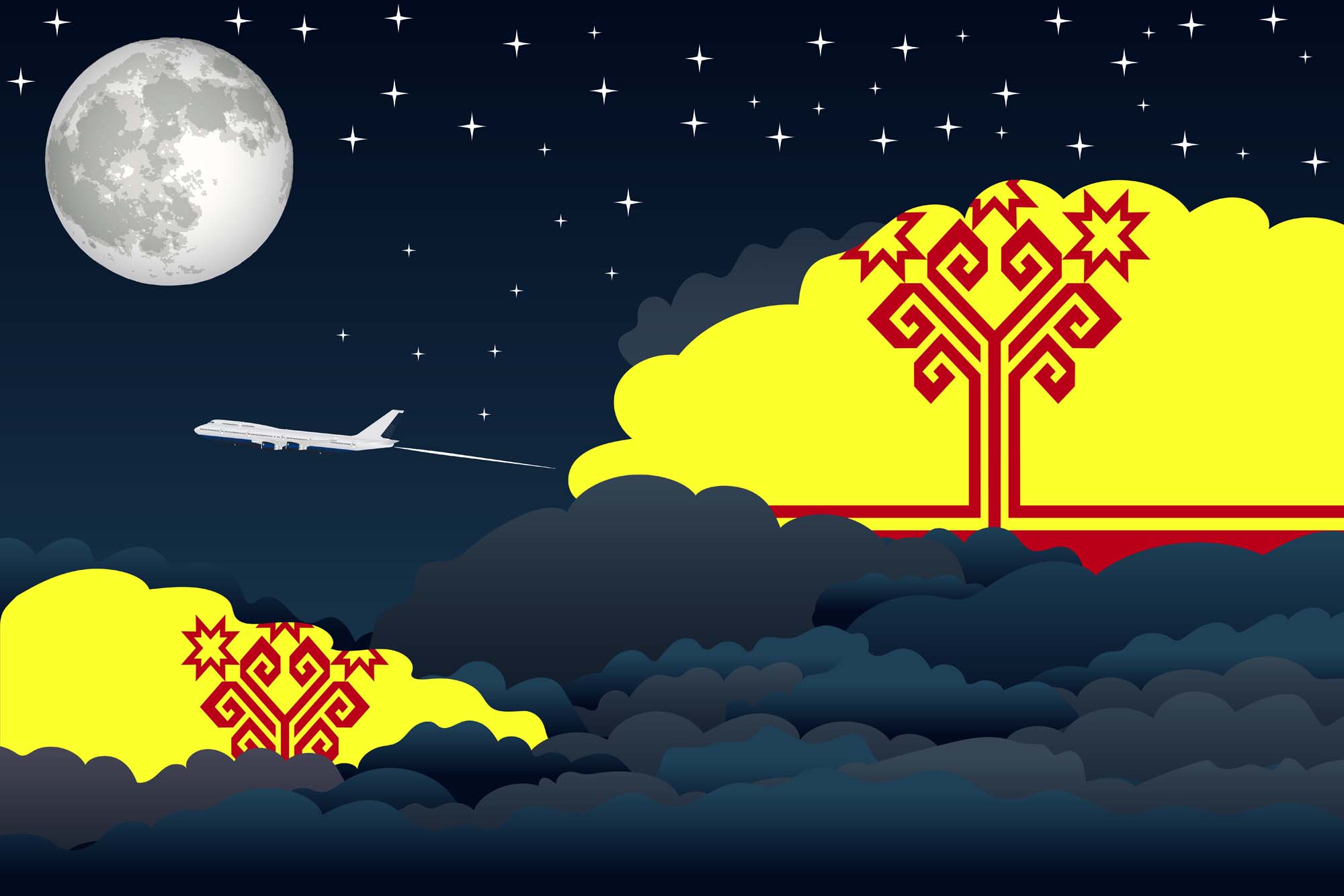 Chuvashia Night Clouds Blanket Throw image 2