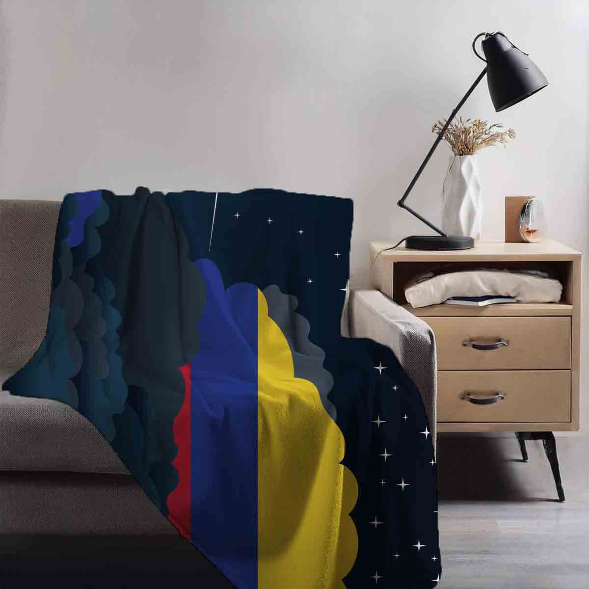 Colombia Night Clouds Blanket Throw