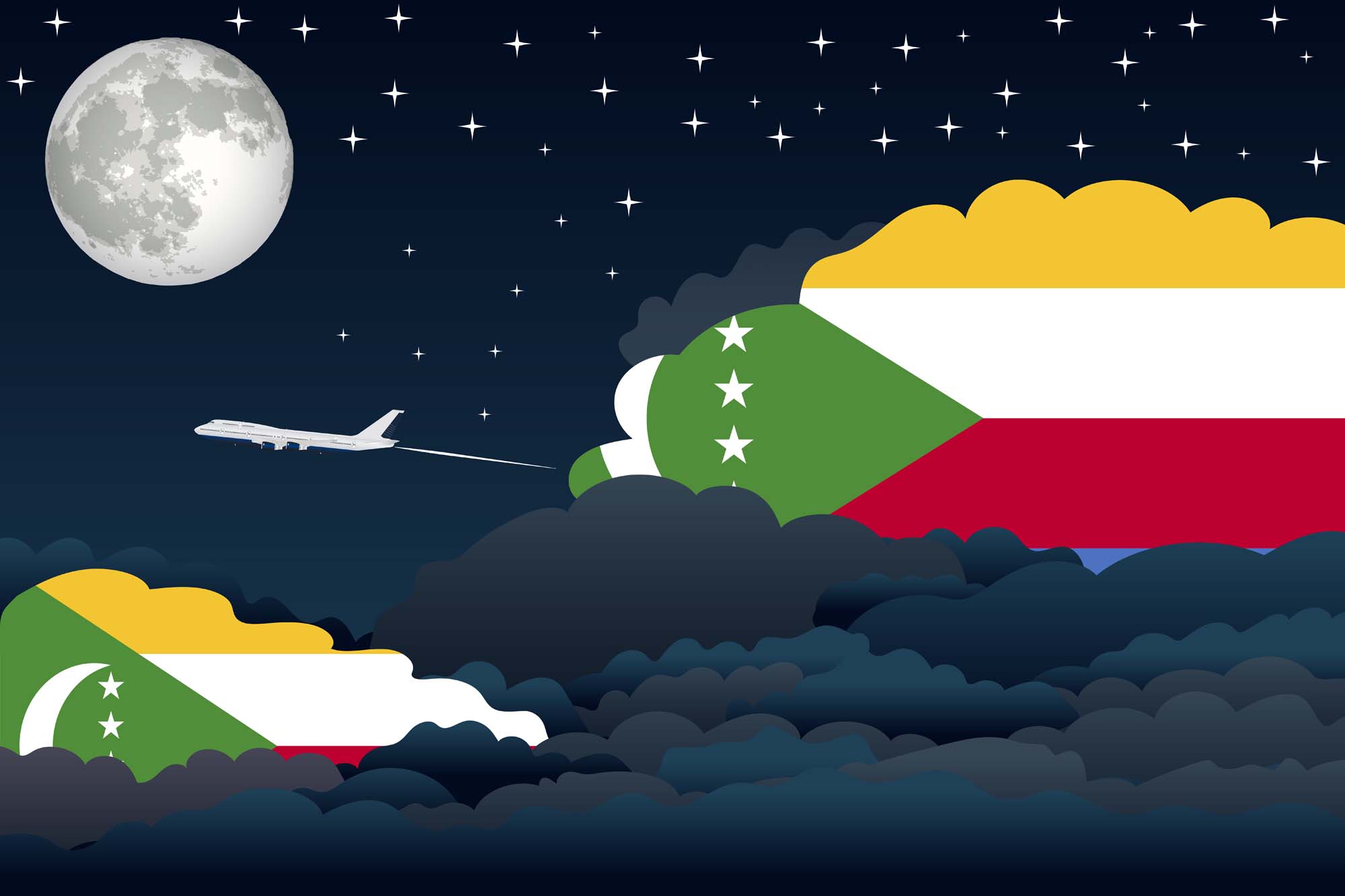 Comoros Night Clouds Blanket Throw image 2