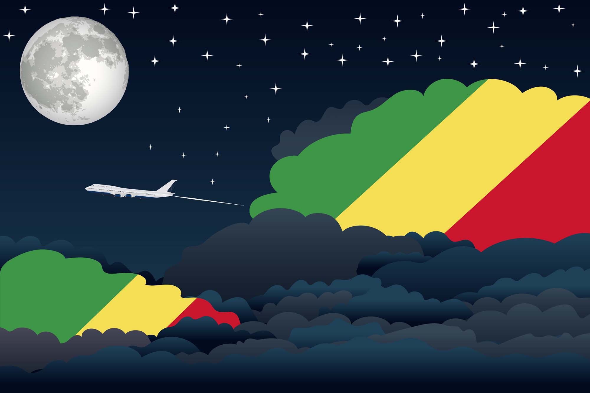 Congo Republic of the Night Clouds Blanket Throw image 2