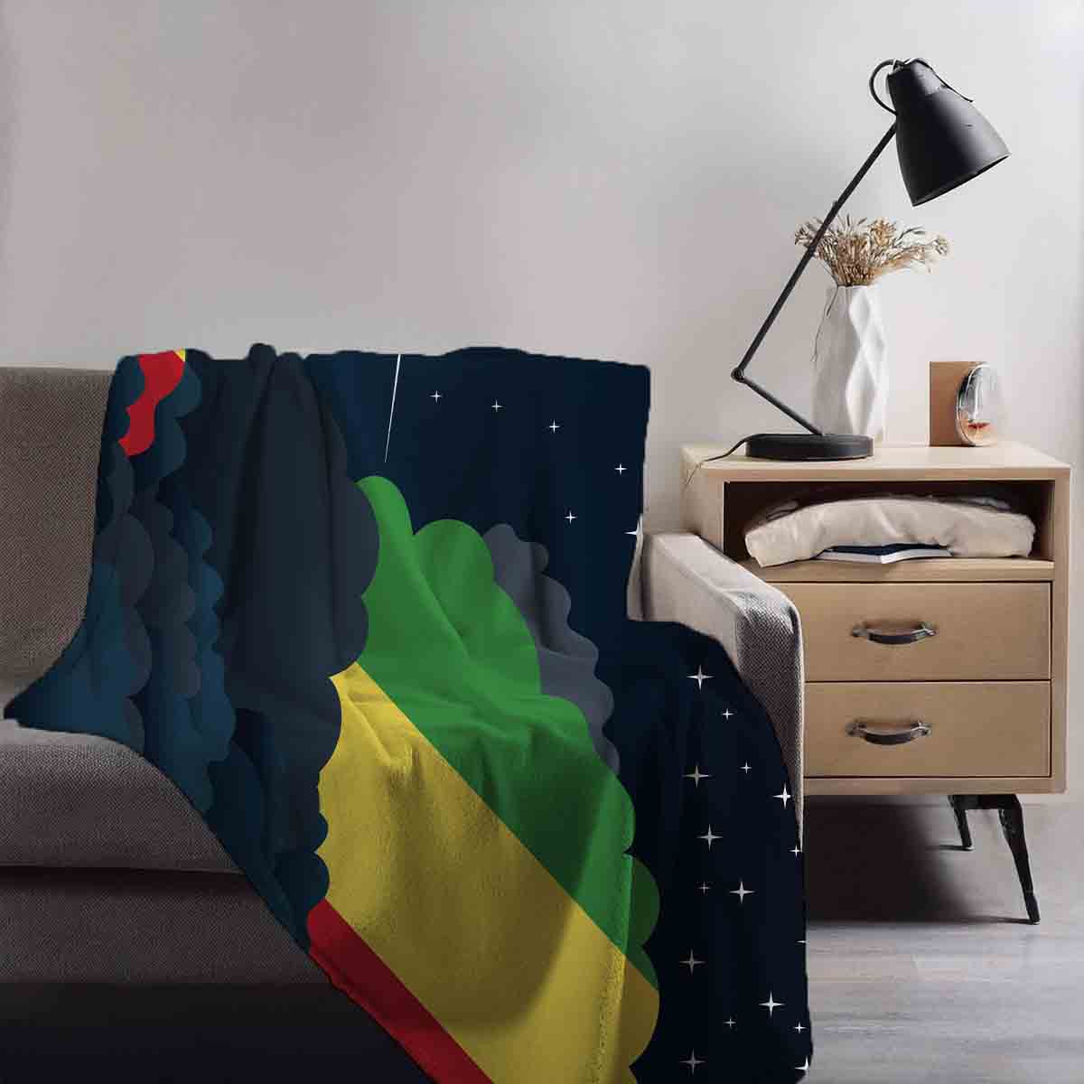 Congo Republic of the Night Clouds Blanket Throw