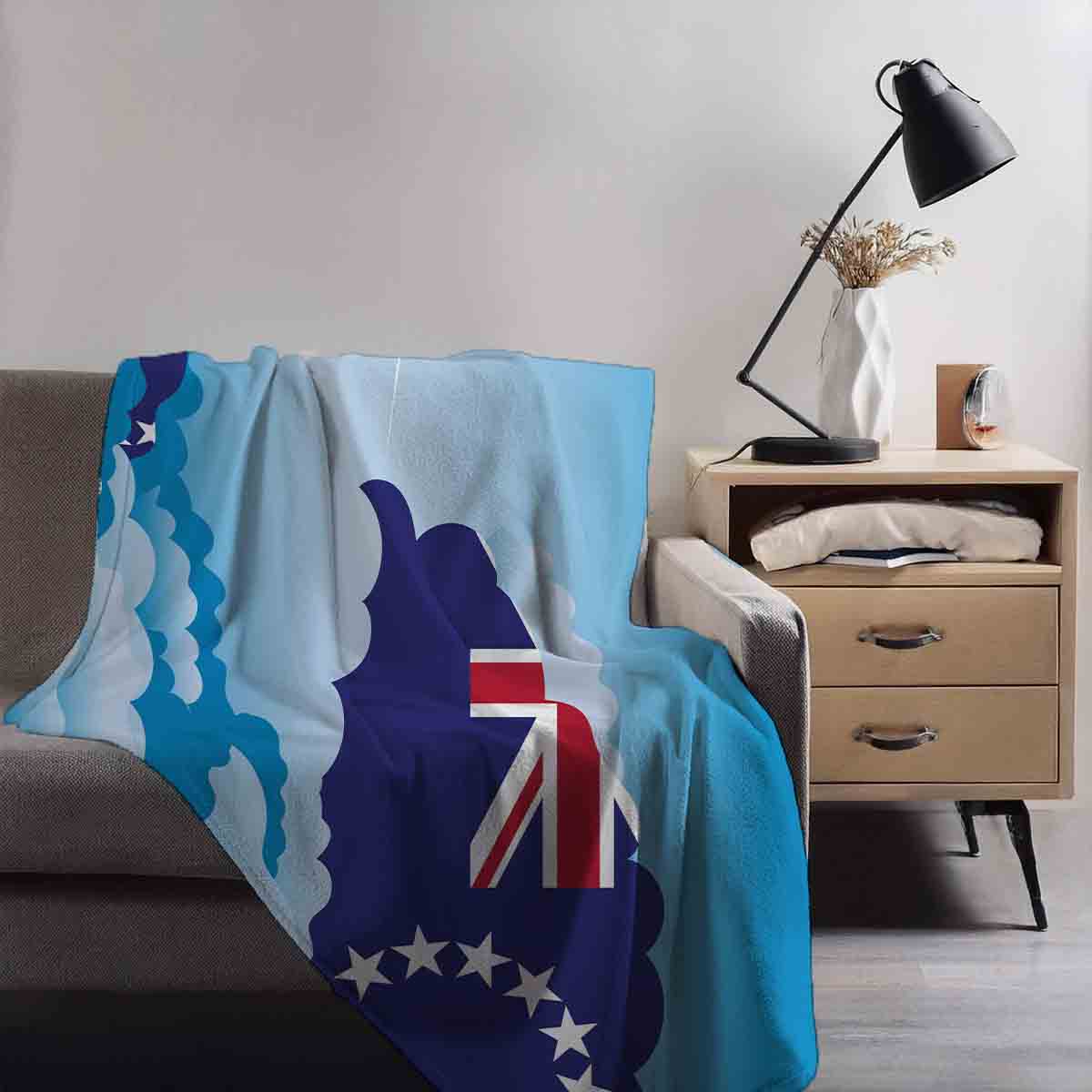 Cook Islands Day Clouds Blanket Throw