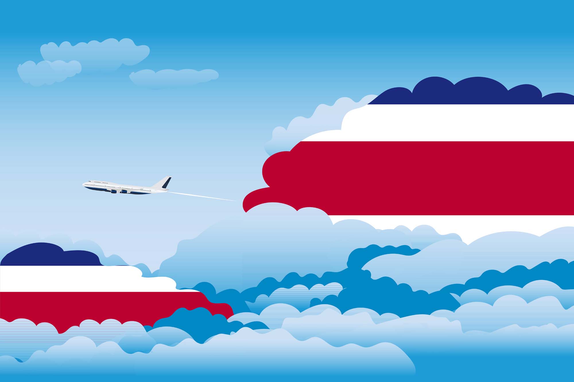 Costa Rica Day Clouds Blanket Throw image 2