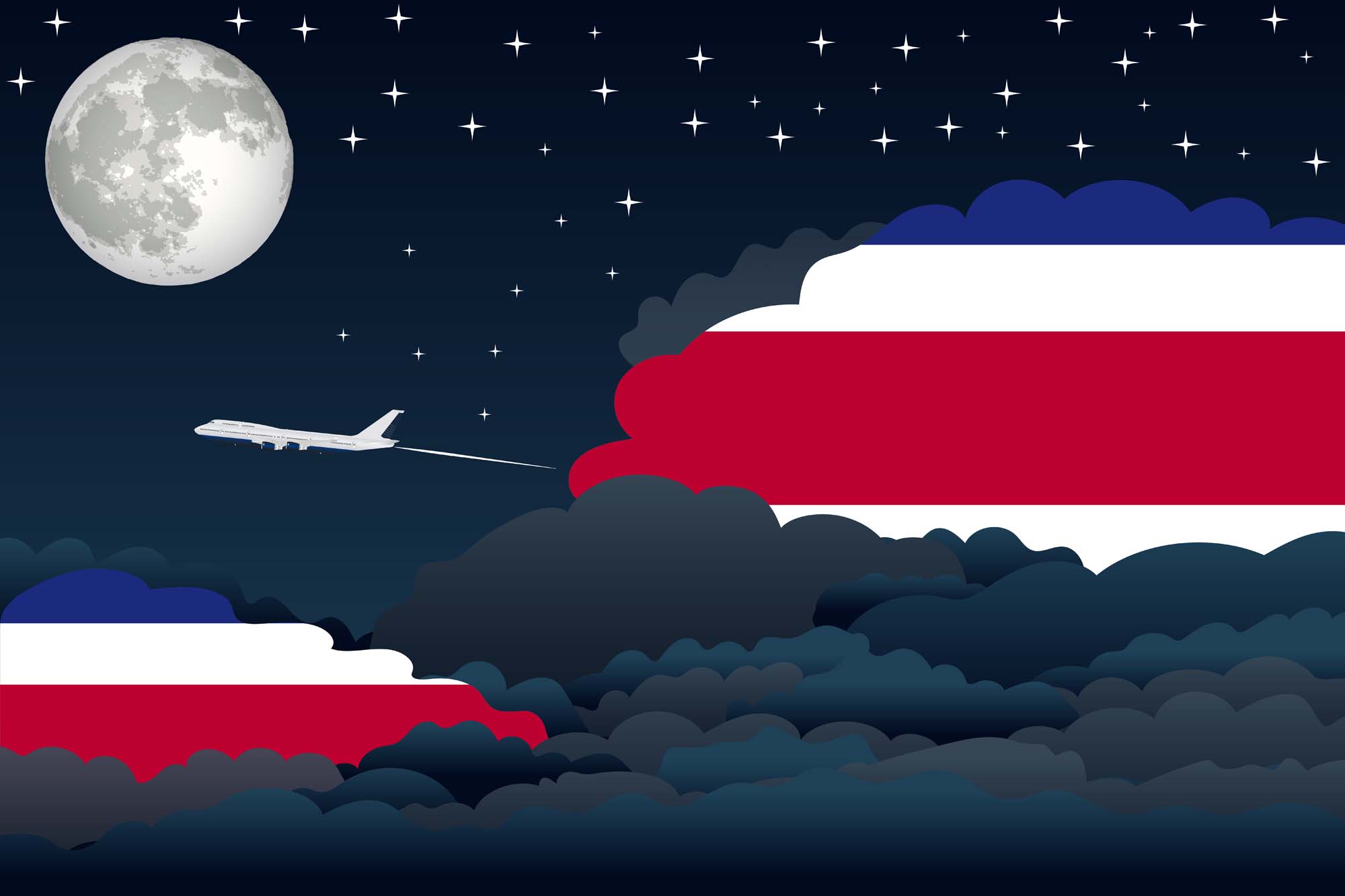 Costa Rica Night Clouds Blanket Throw image 2