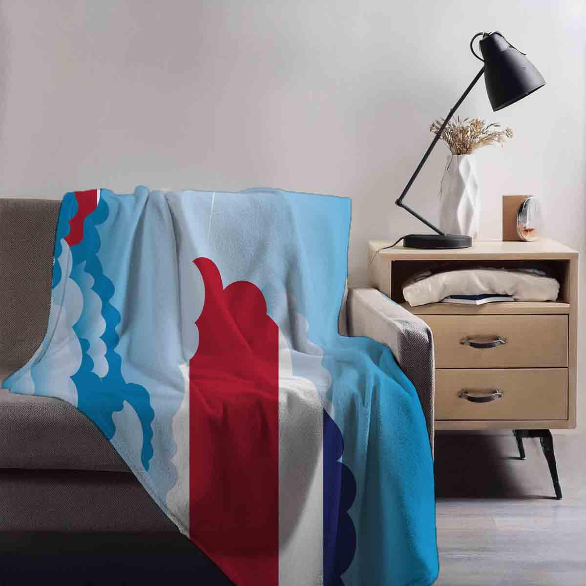 Costa Rica Day Clouds Blanket Throw