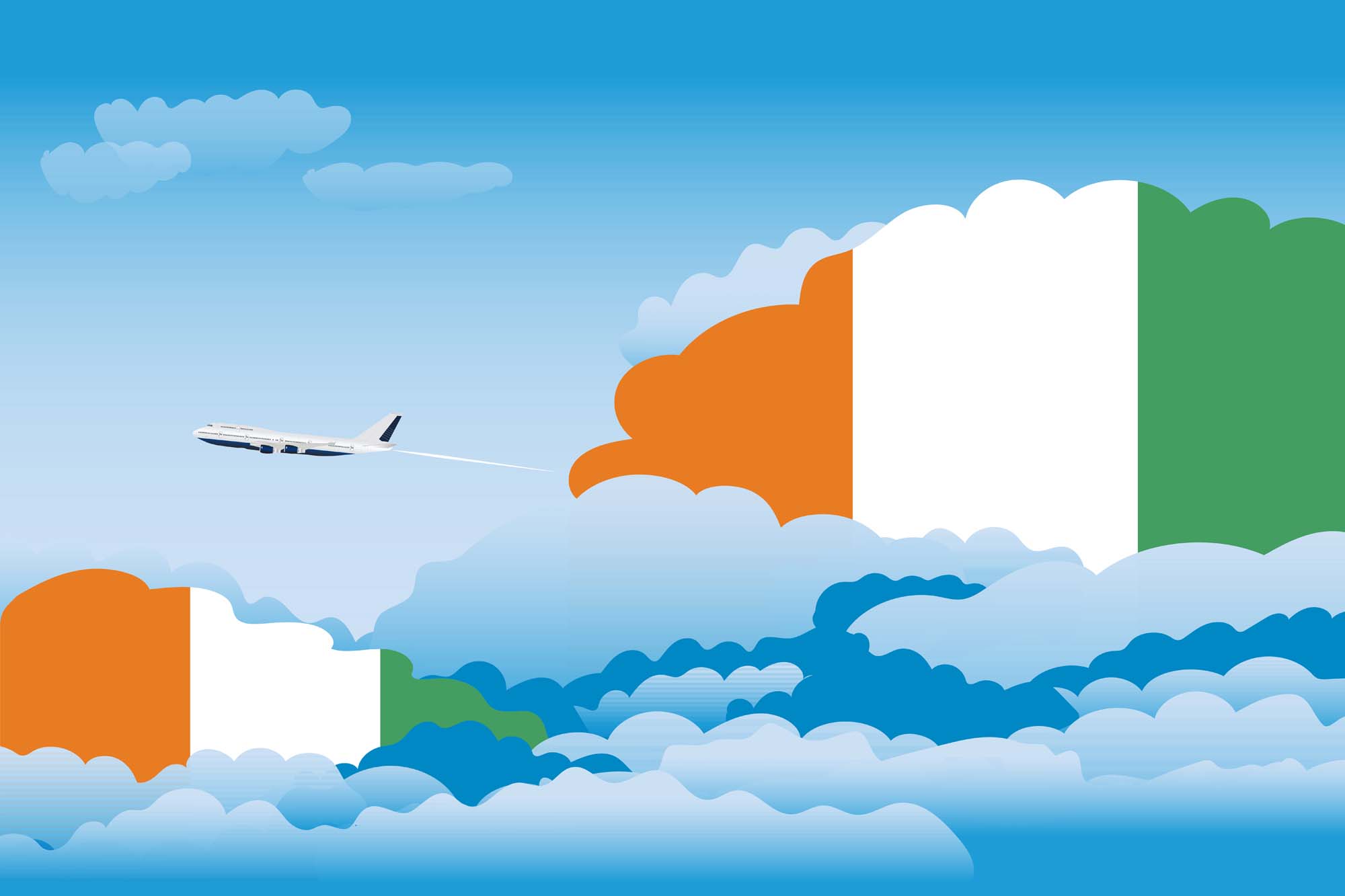Cote DIvoire Day Clouds Blanket Throw image 2