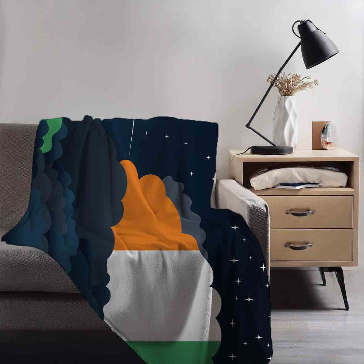 Cote DIvoire Night Clouds Blanket Throw