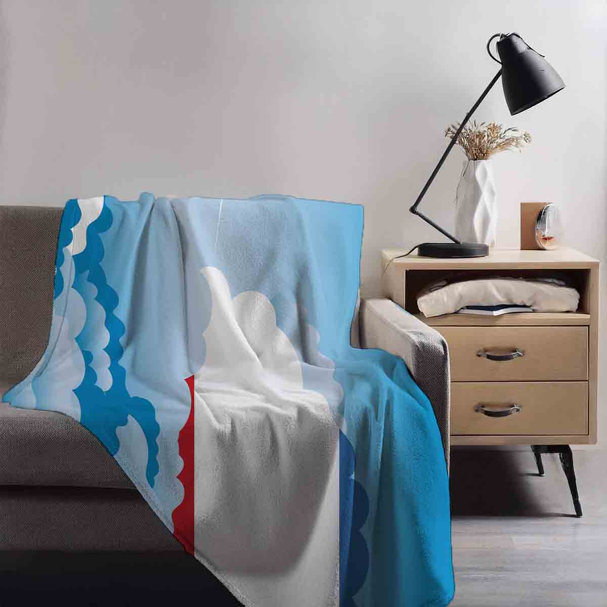 Crimea Day Clouds Blanket Throw