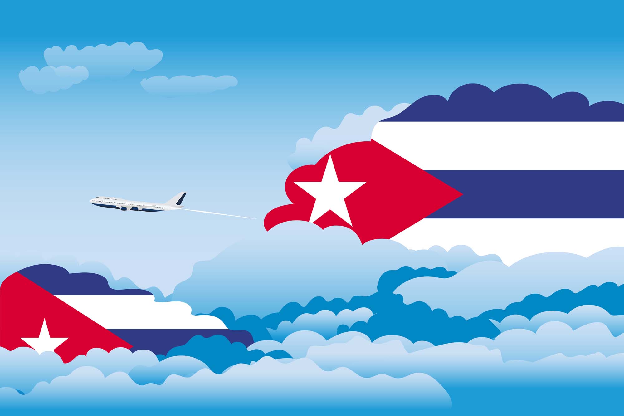 Cuba Day Clouds Blanket Throw image 2